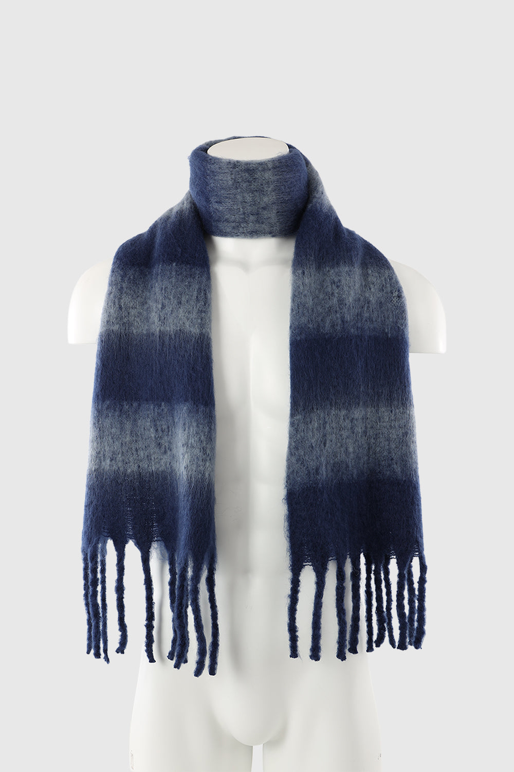 Rebecca Minkoff Brushed Acrylic Striped Blanket Scarf with Fringe