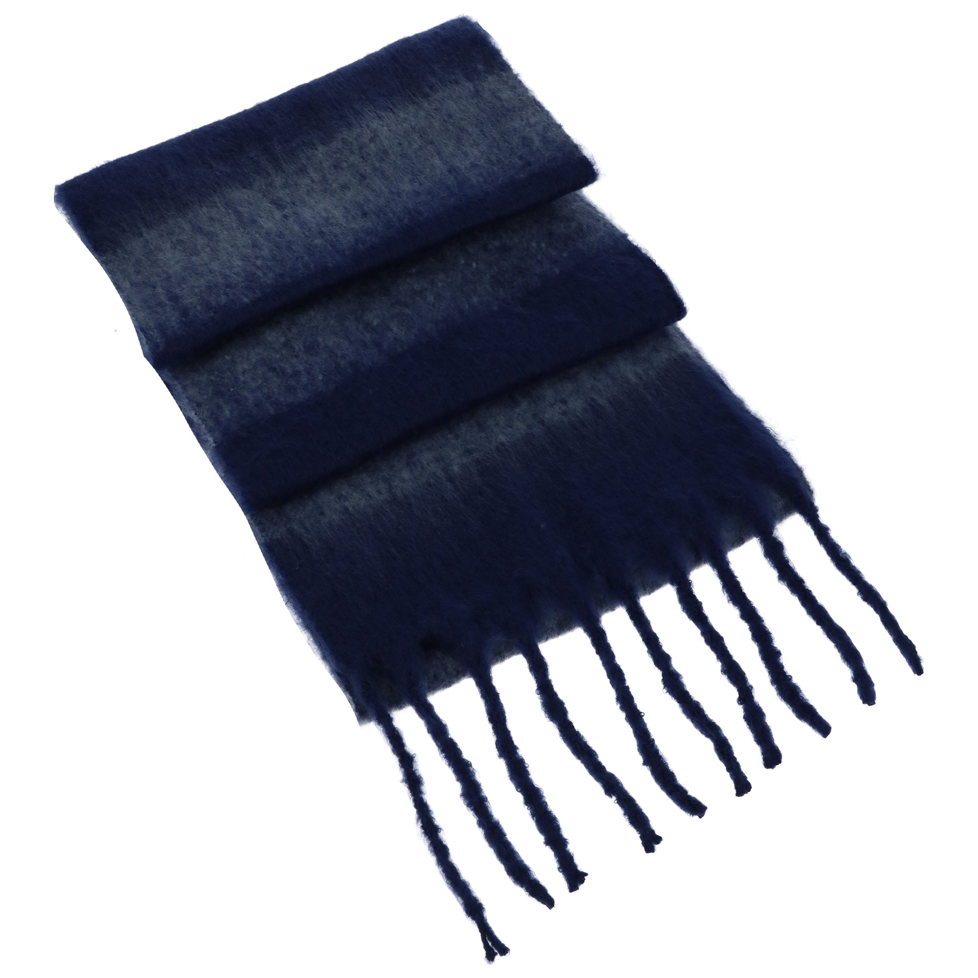 Rebecca Minkoff Brushed Acrylic Striped Blanket Scarf with Fringe