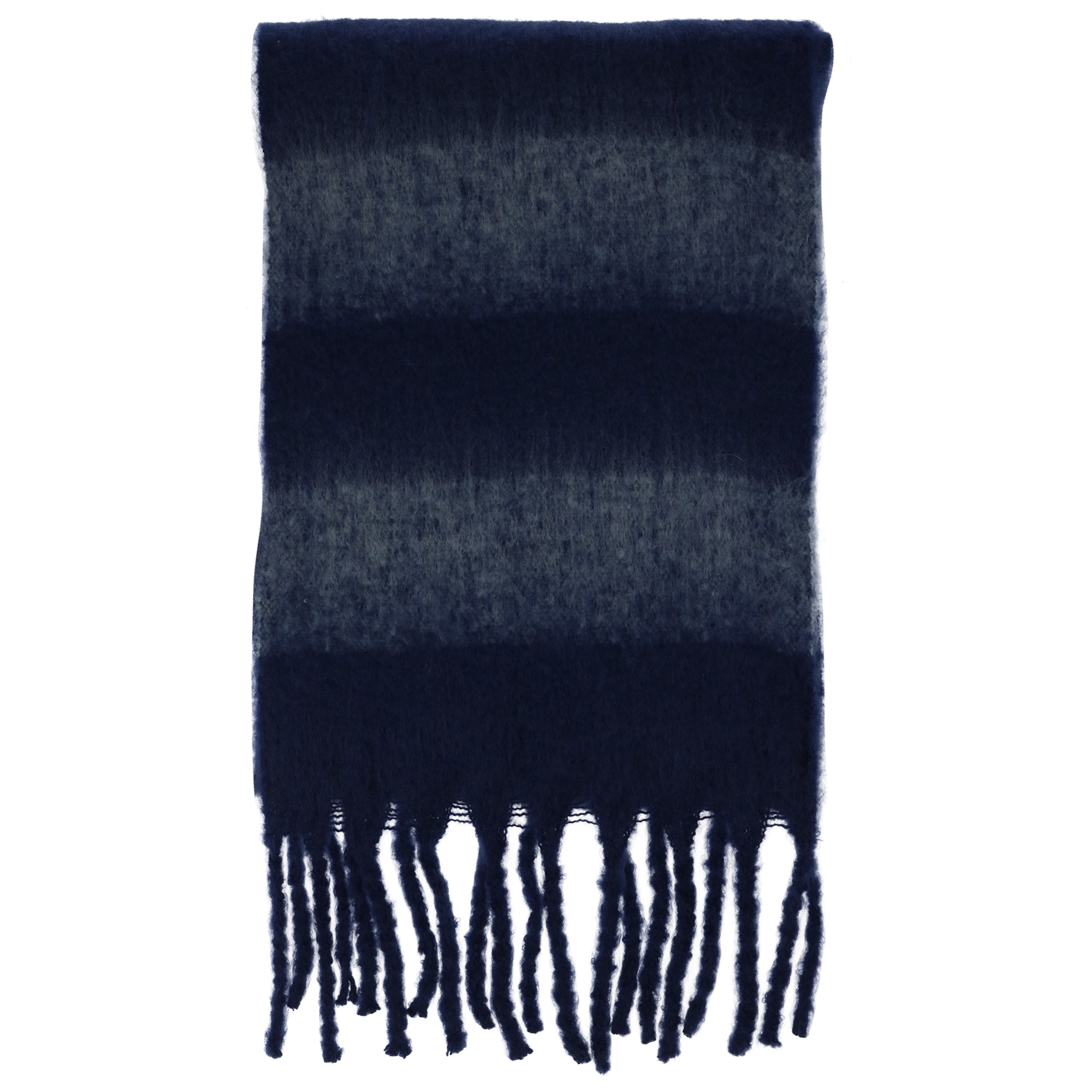 Rebecca Minkoff Brushed Acrylic Striped Blanket Scarf with Fringe