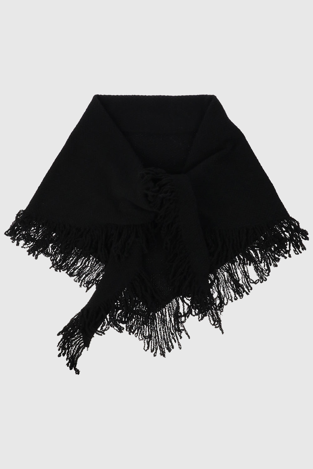 Rebecca Minkoff Knitted Triangle Scarf Wrap with Fringe