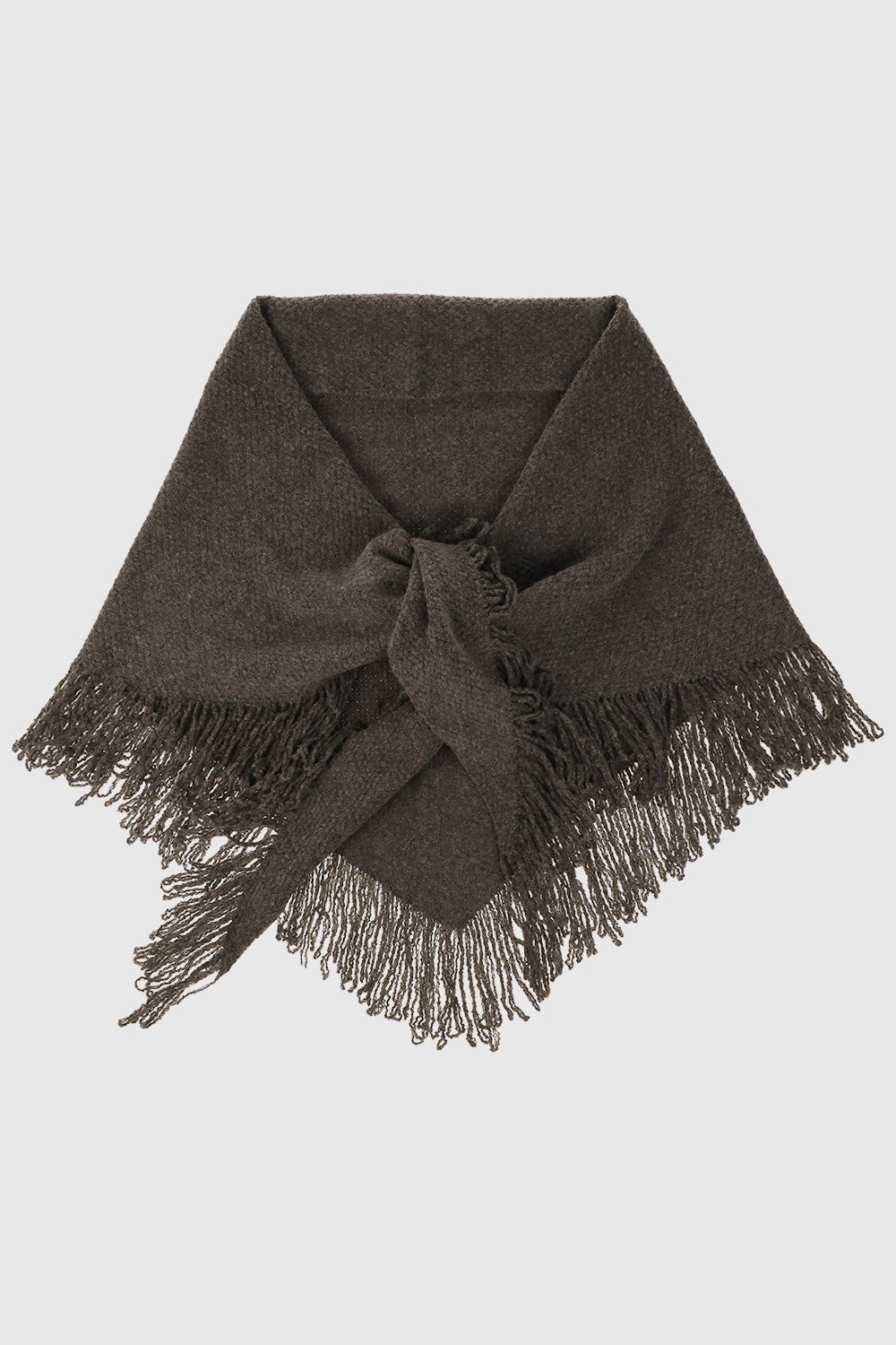 Rebecca Minkoff Knitted Triangle Scarf Wrap with Fringe