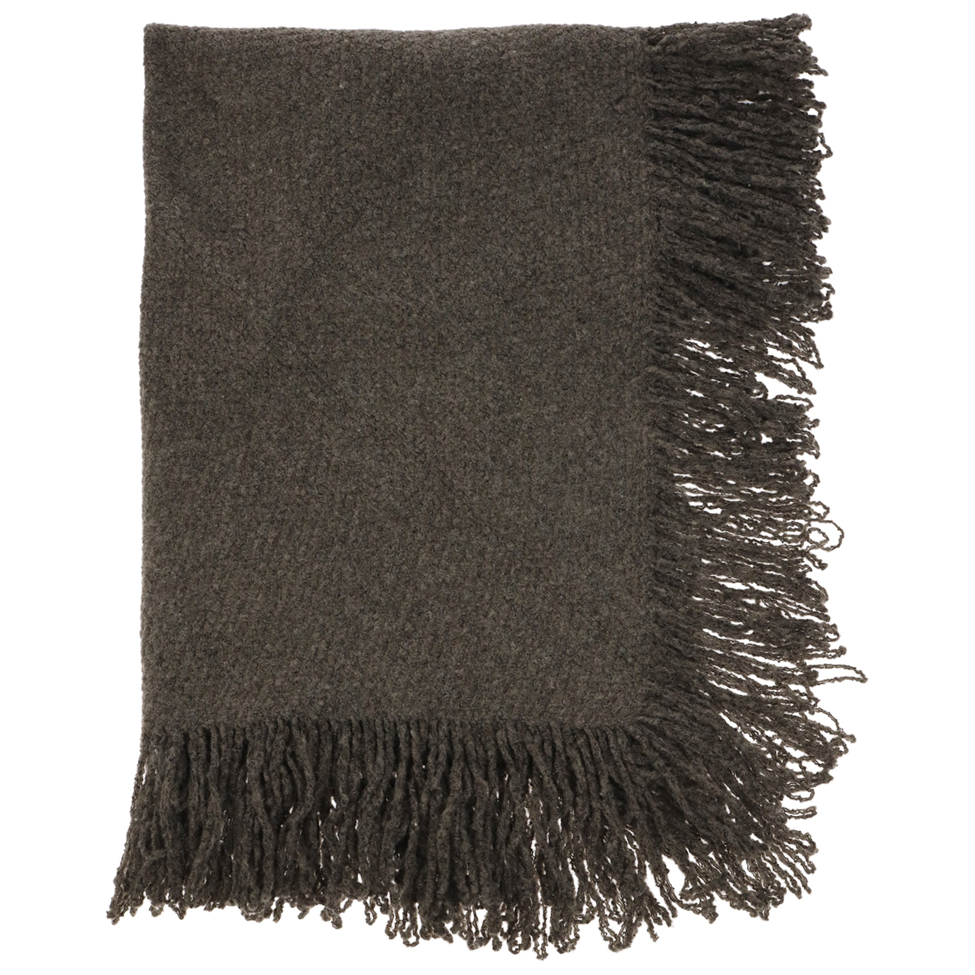 Rebecca Minkoff Knitted Triangle Scarf Wrap with Fringe