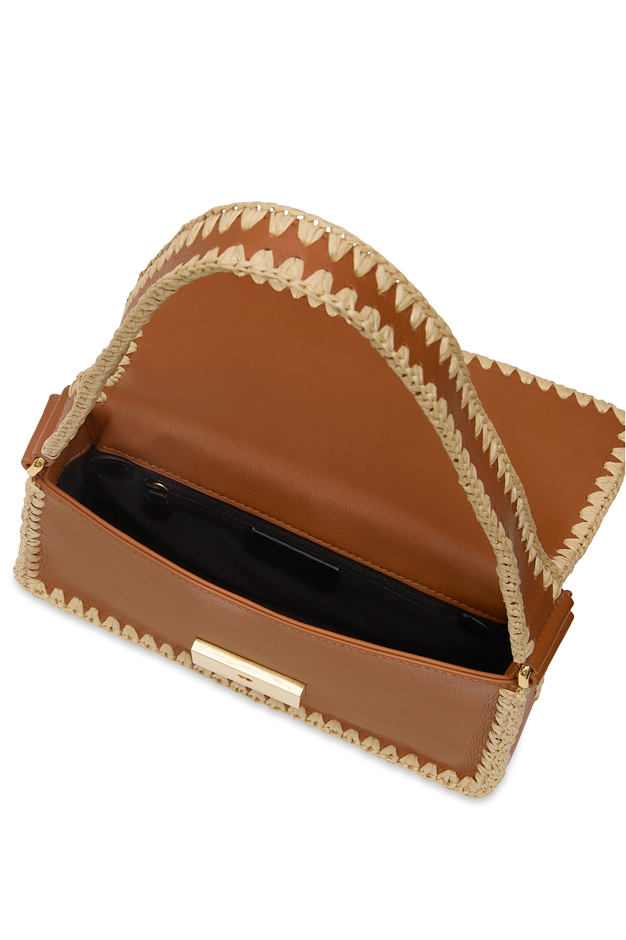 Rebecca Minkoff BERKLEY FLAP SHOULDER W/ RAFFIA TRIM