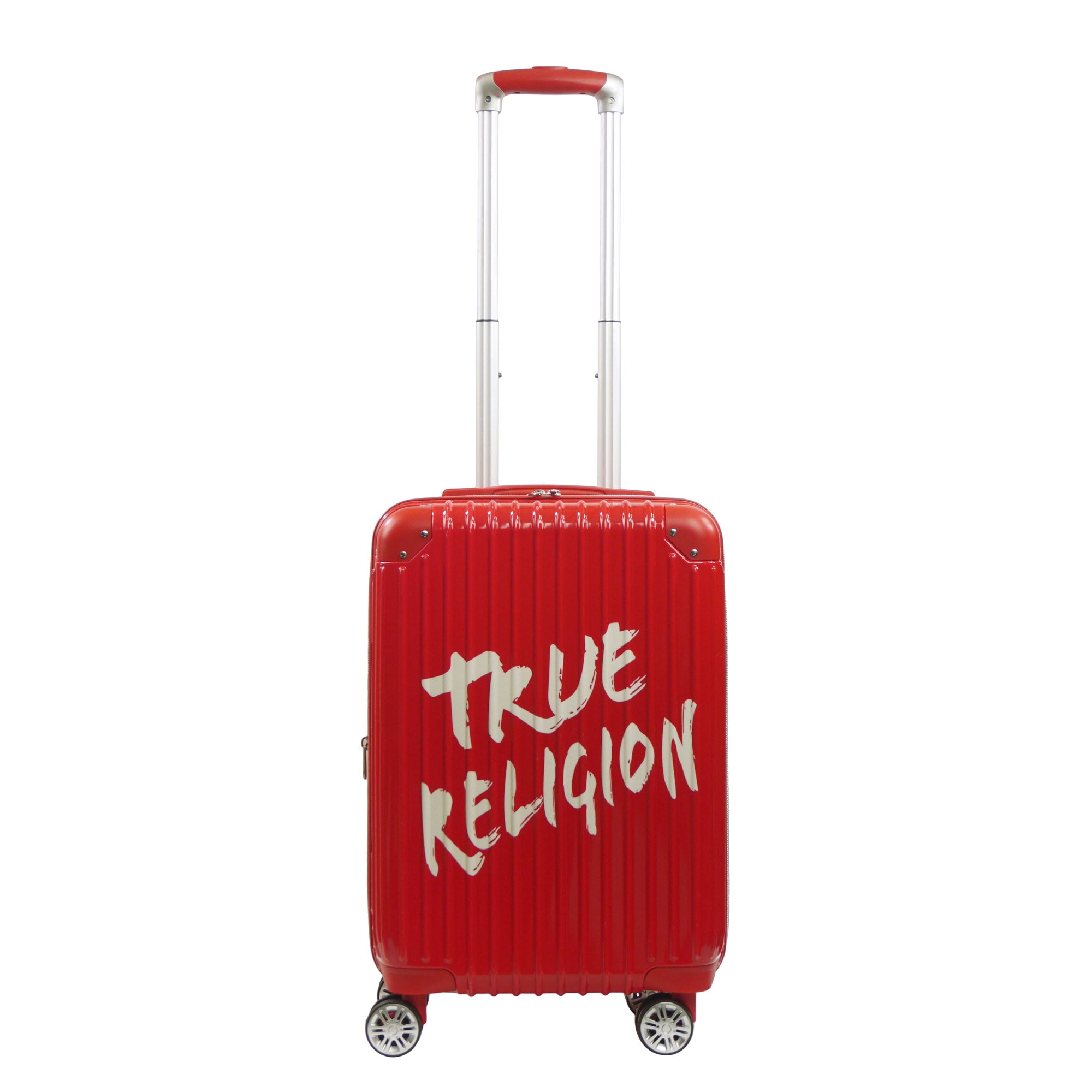 True Religion 22.5" Hardcase Red carry-on with big logo