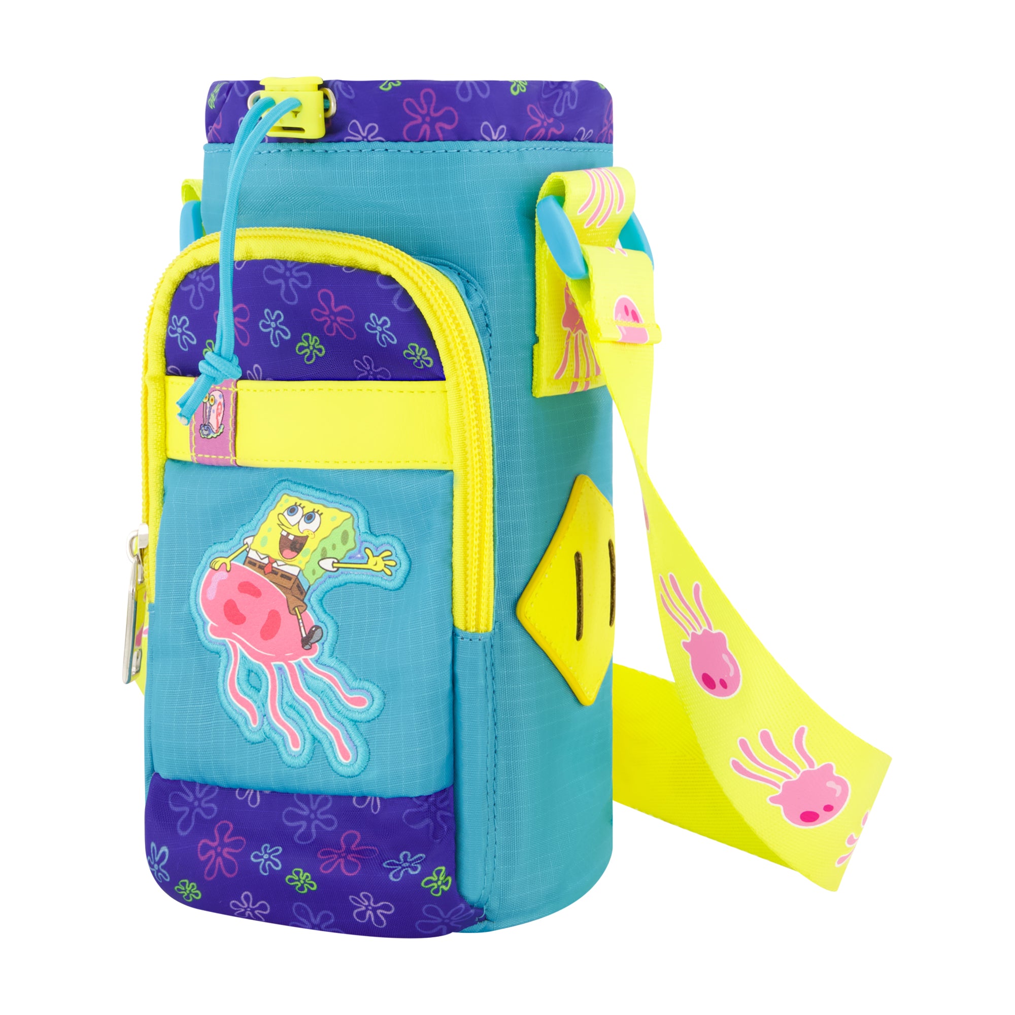 Spongebob Jellyfish Water Bottle Crossbody, Multi