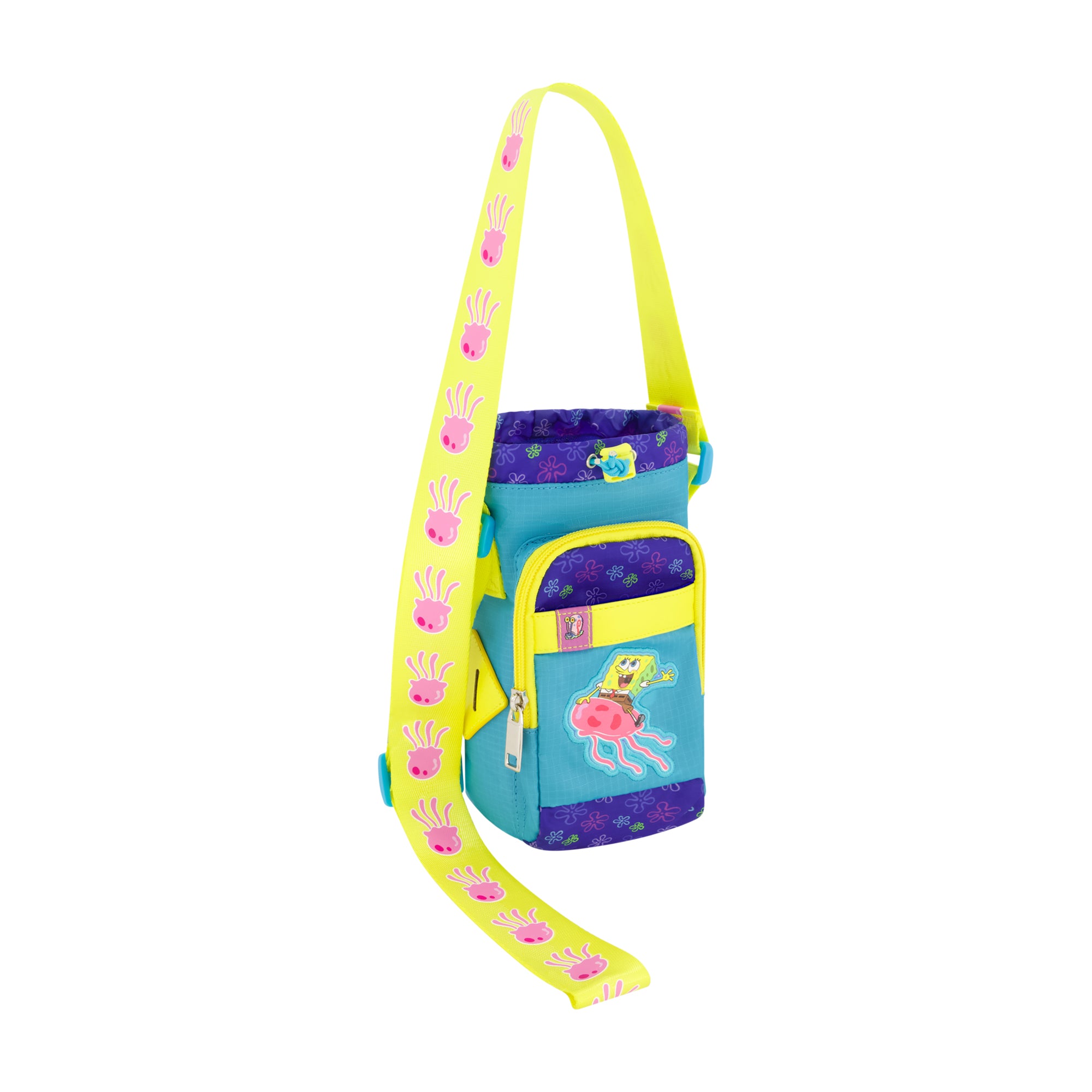 Spongebob Jellyfish Water Bottle Crossbody, Multi