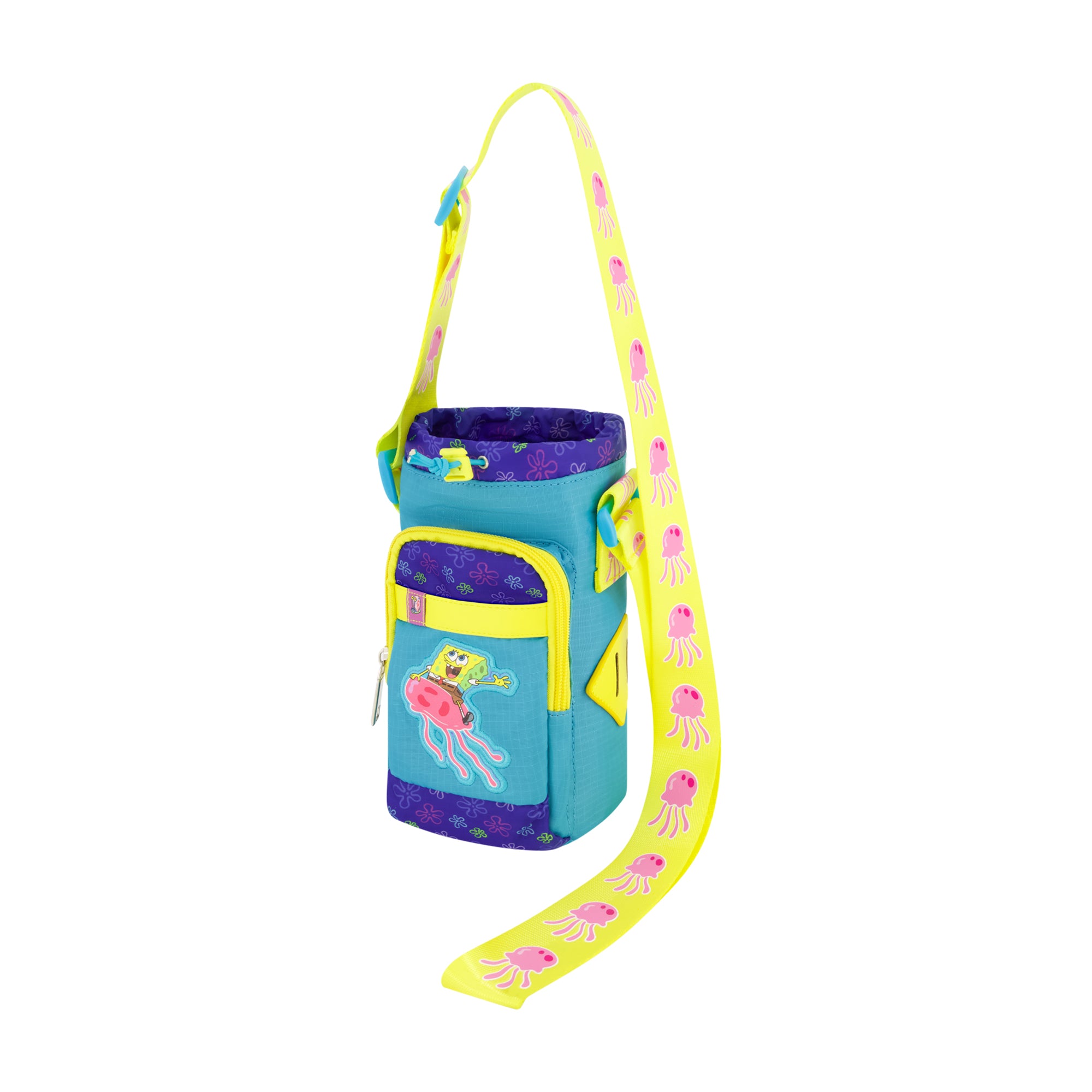 Spongebob Jellyfish Water Bottle Crossbody, Multi