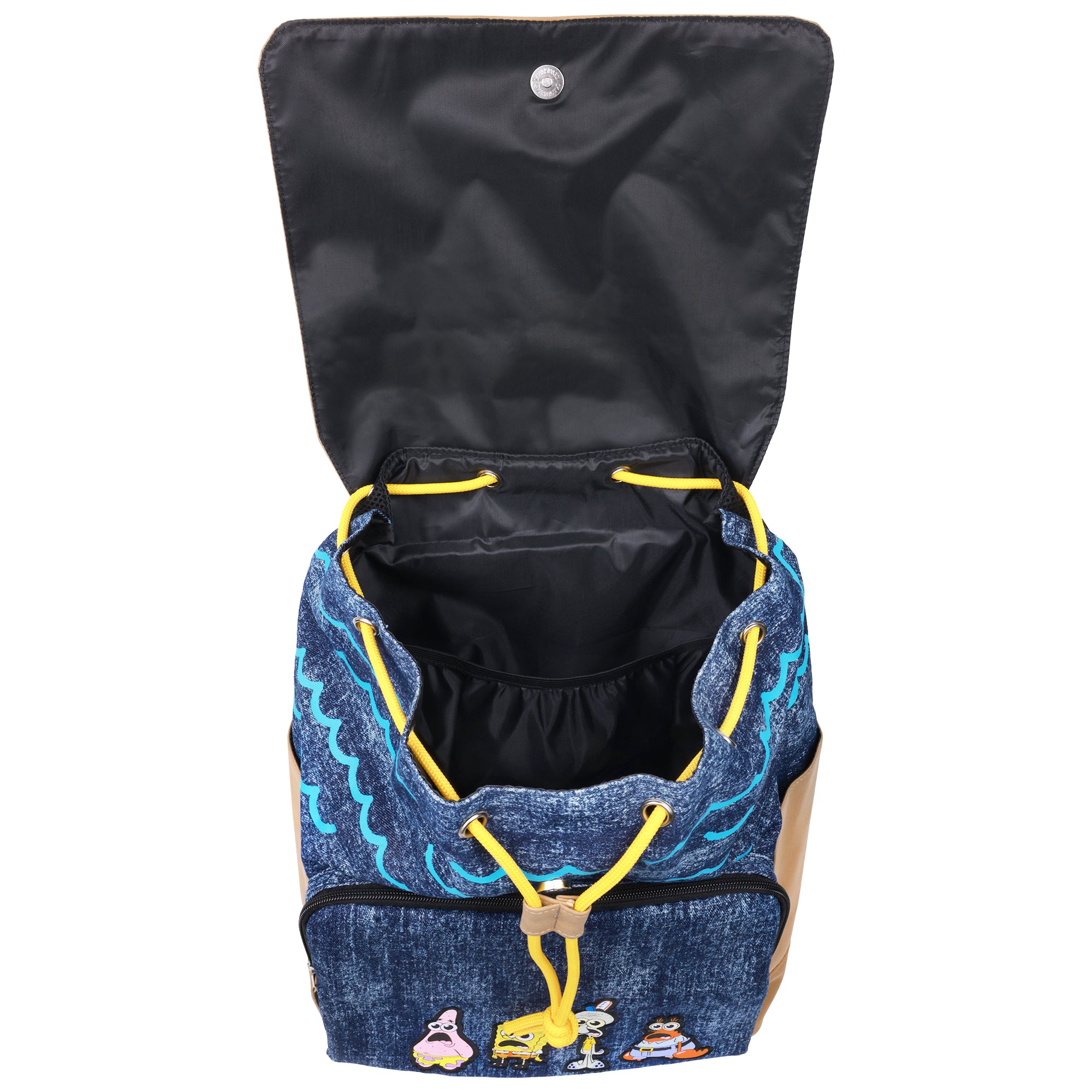 SpongeBob Denim & Nubuck Backpack with Embroidered Patch