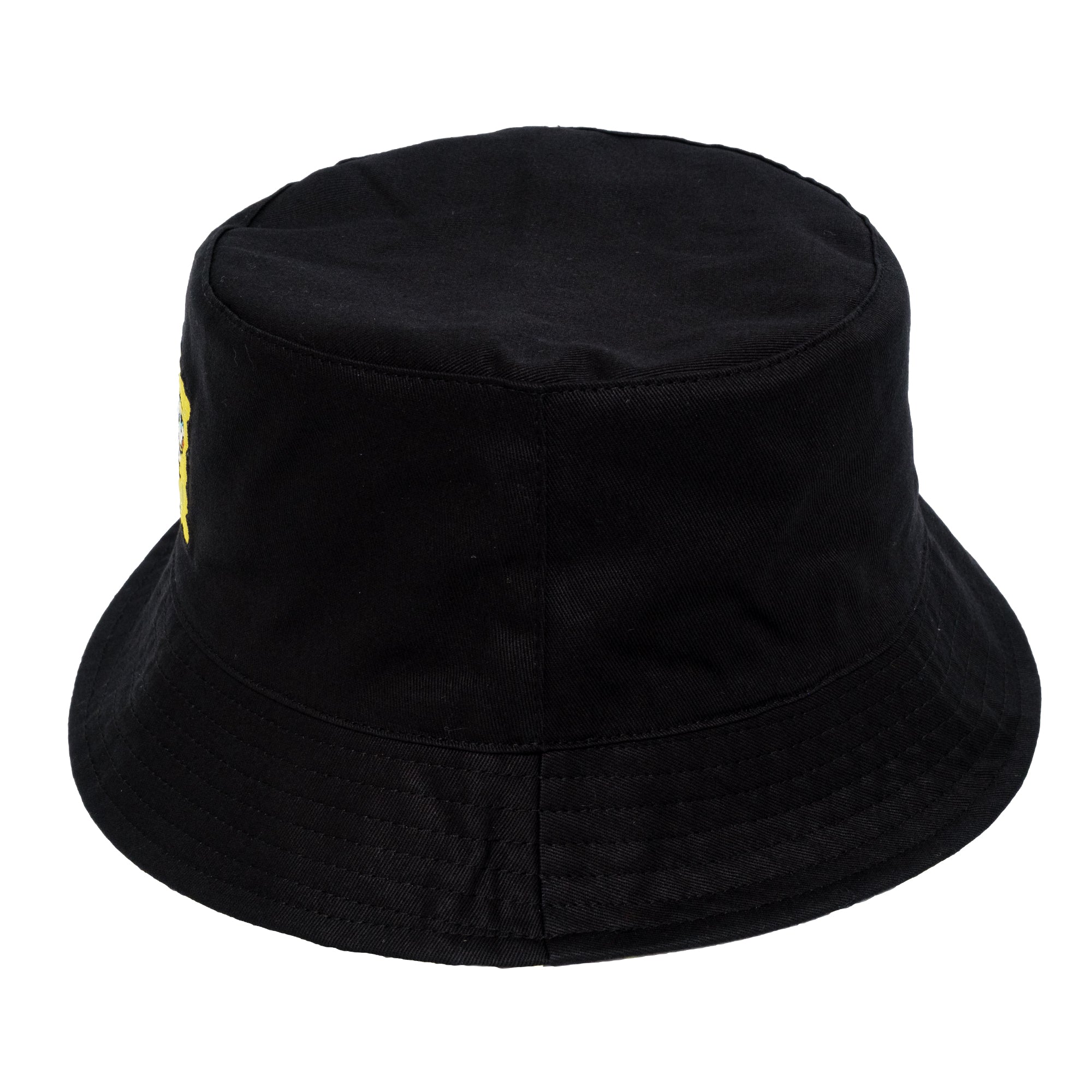 Spongebob Squarepants Bucket Hat, Packable Travel Hat, Reversible Wide Brim Summer Cap, Black and Yellow, One Size