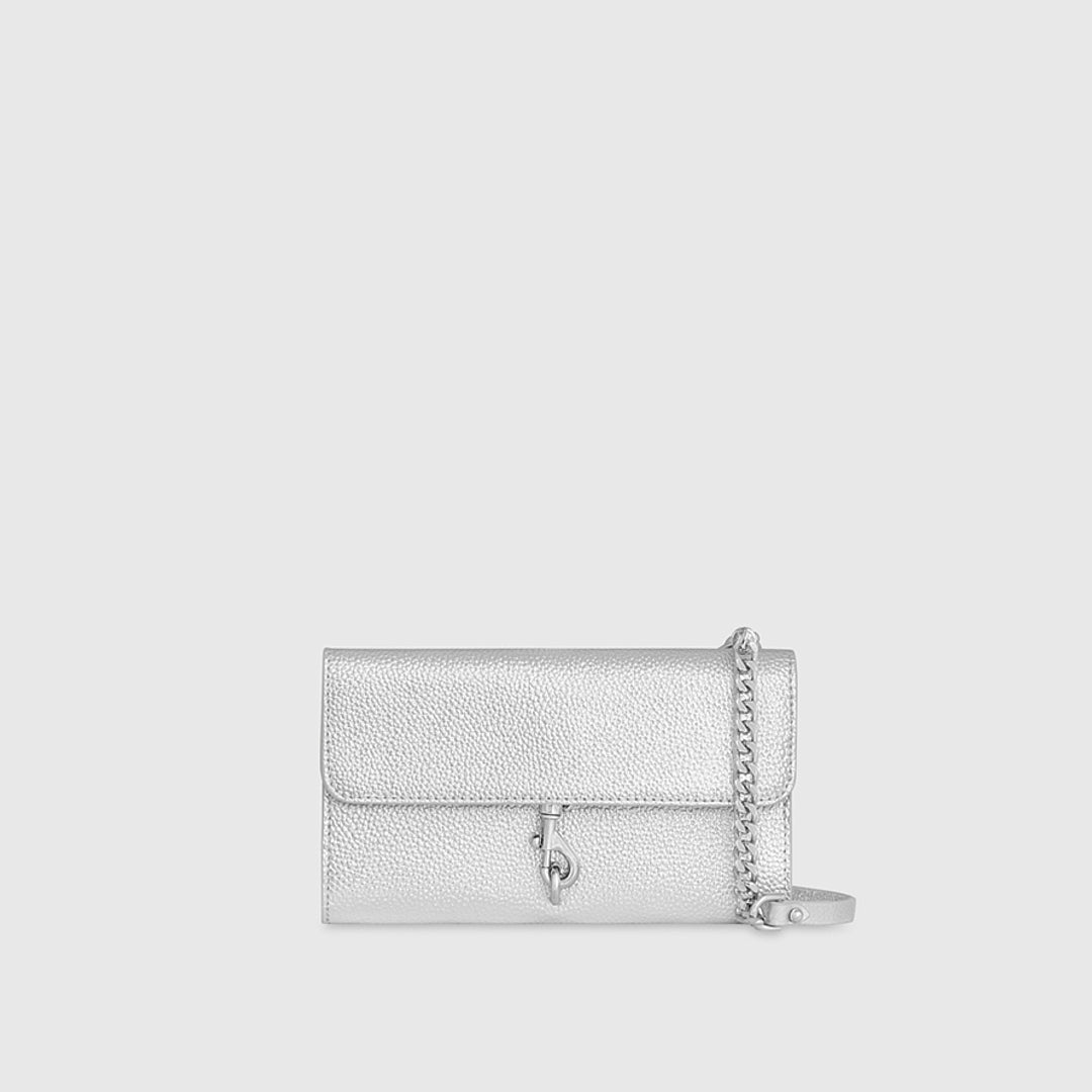 Rebecca Minkoff Megan Wallet On Chain Silver