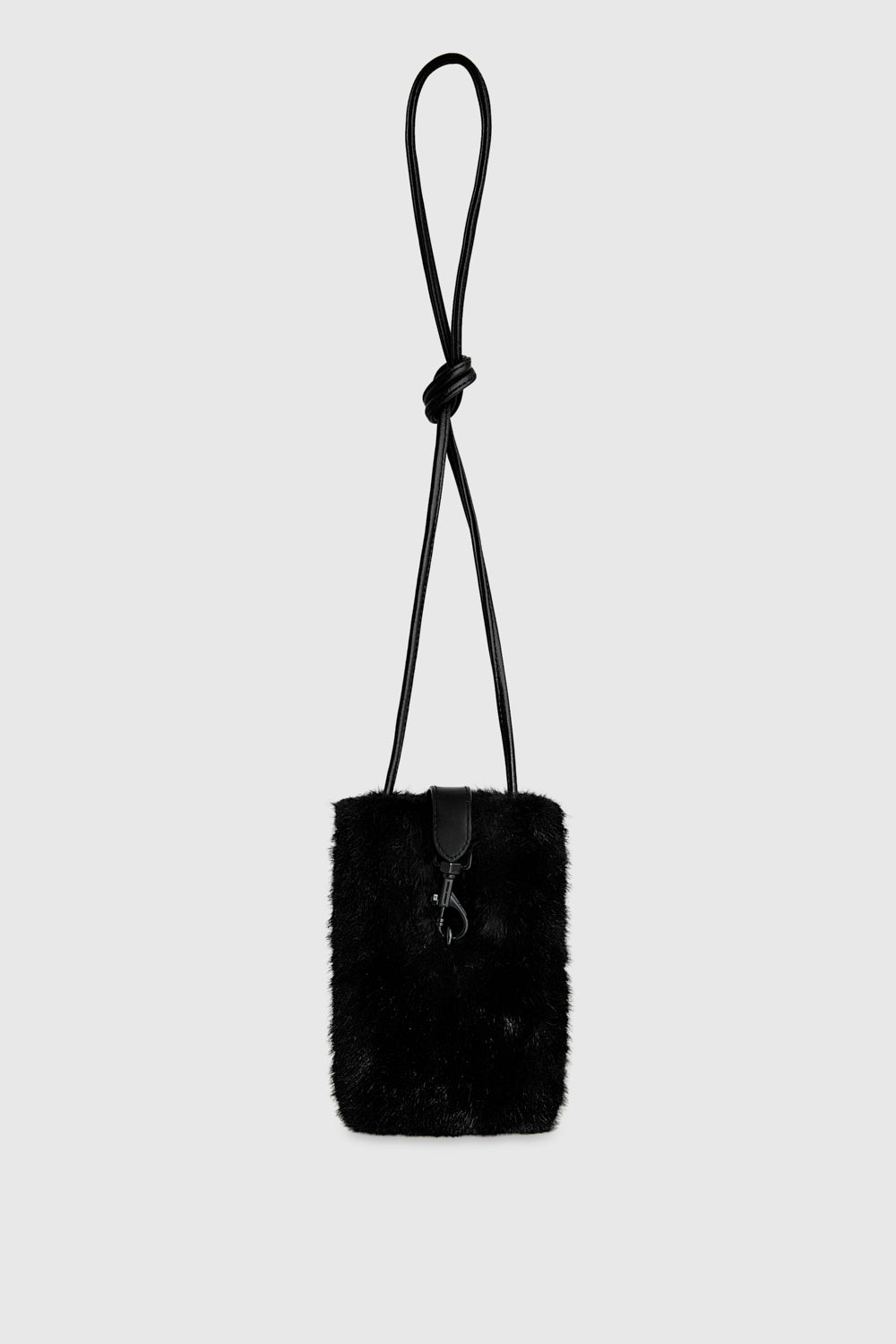 Rebecca Minkoff Fur Phone Crossbody Black