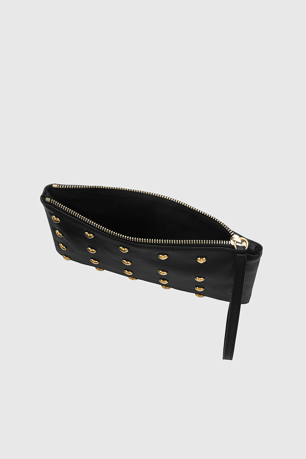 Rebecca Minkoff Heart Studded Wristlet Black
