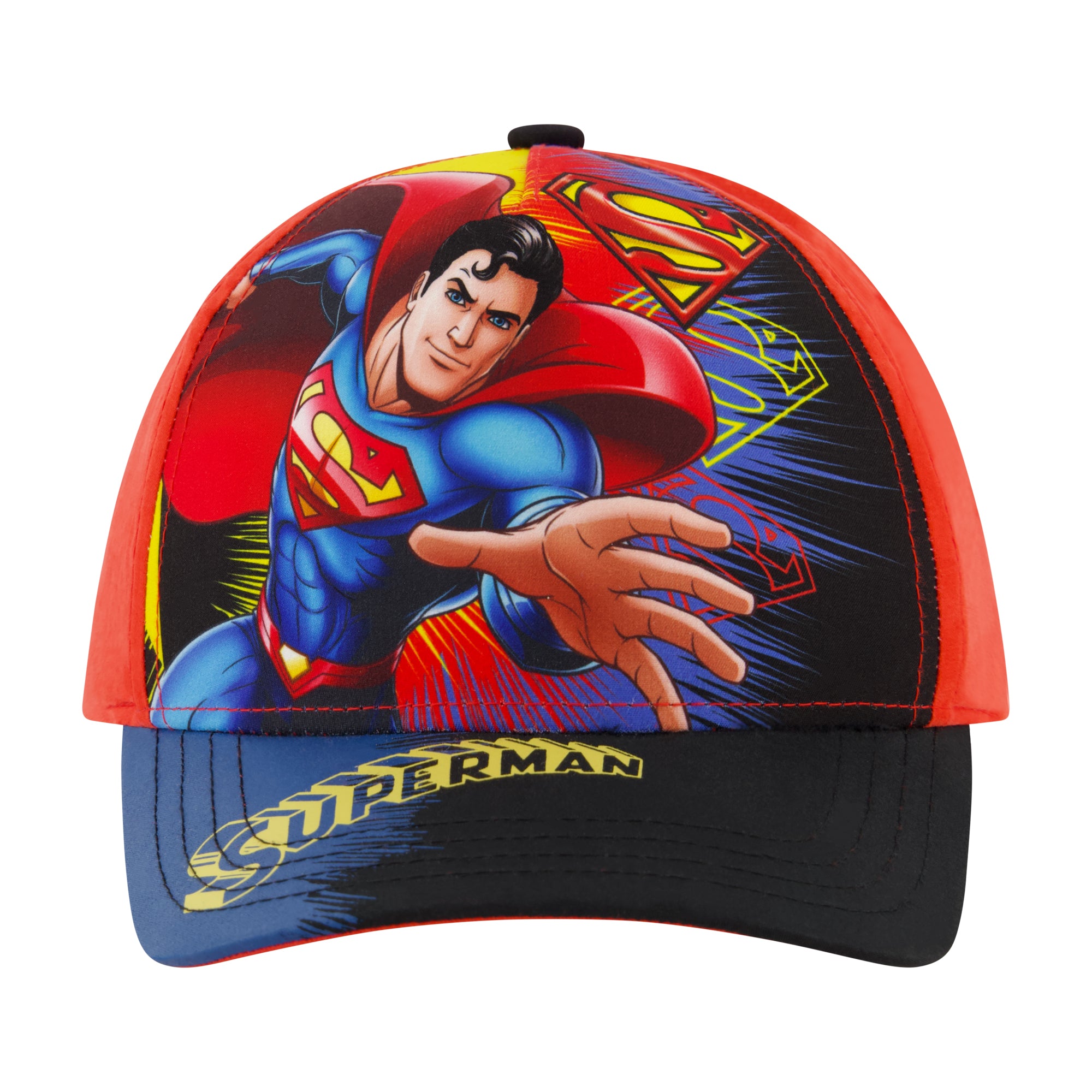 DC Comics Superman Kids Baseball Cap – All-Over Print Character Hat, Adjustable
