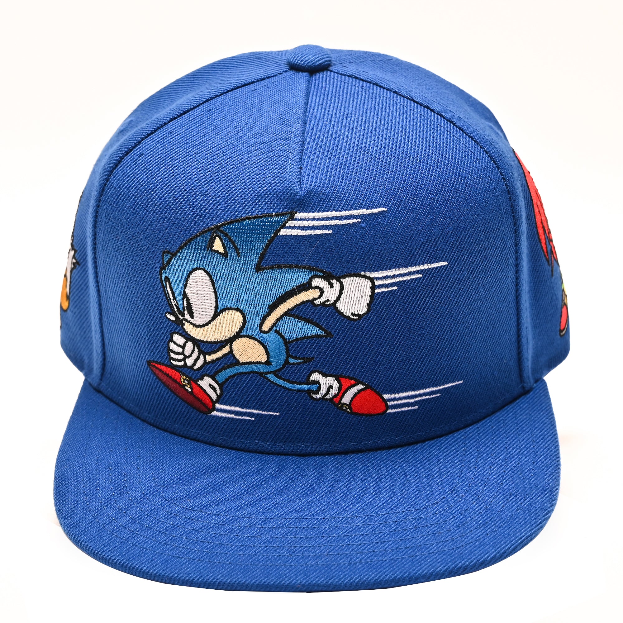 Concept One Men's Sonic The Hedgehog Cap, Embroidered Logo Baseball Hat with Flat Brim, Adjustable