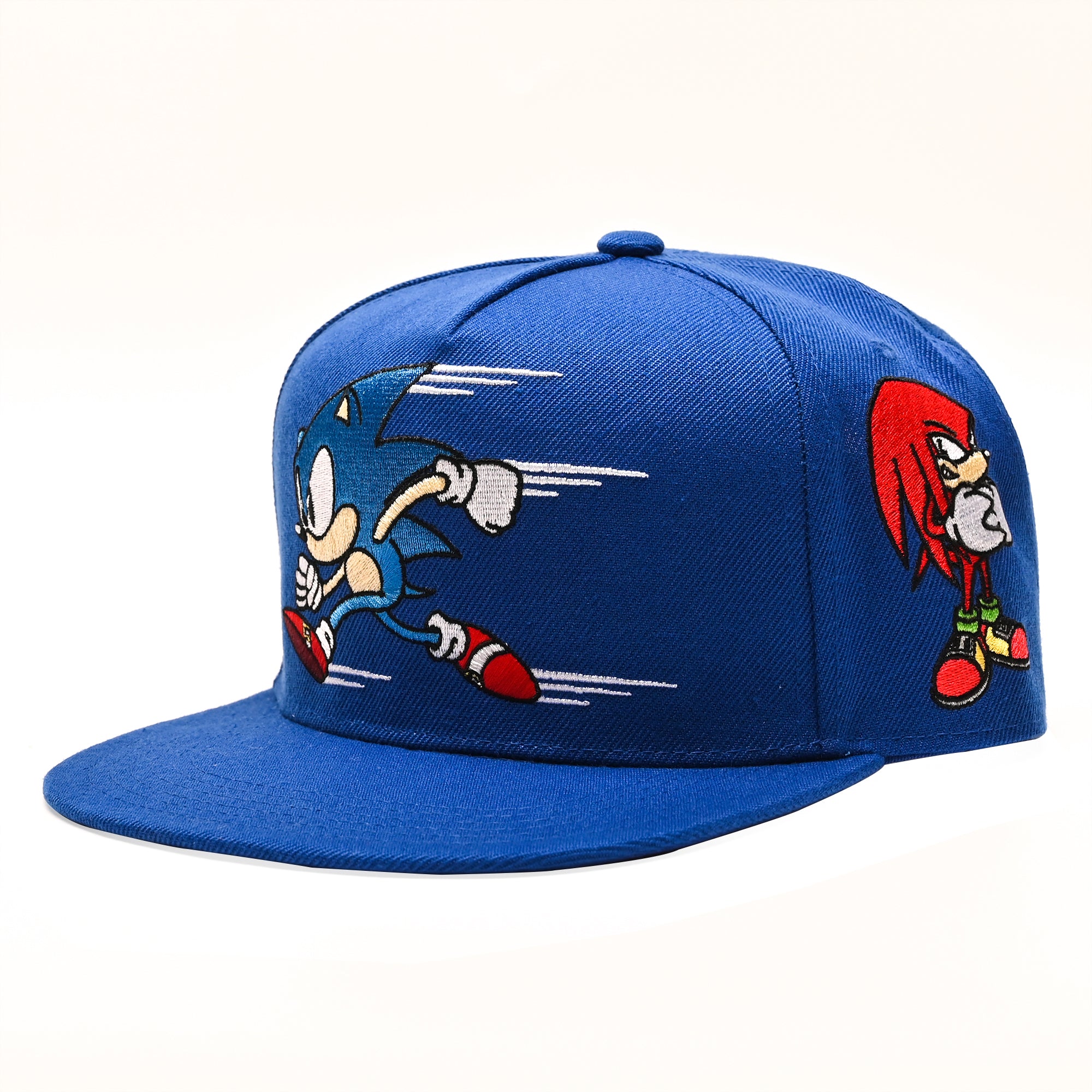 Concept One Men's Sonic The Hedgehog Cap, Embroidered Logo Baseball Hat with Flat Brim, Adjustable