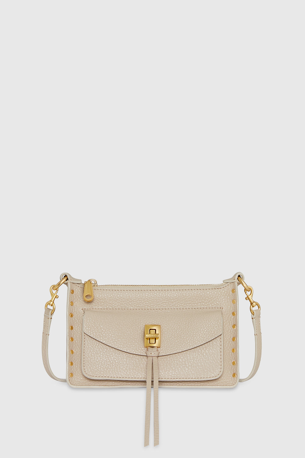Rebecca Minkoff Darren Mini Top Zip Crossbody Stone