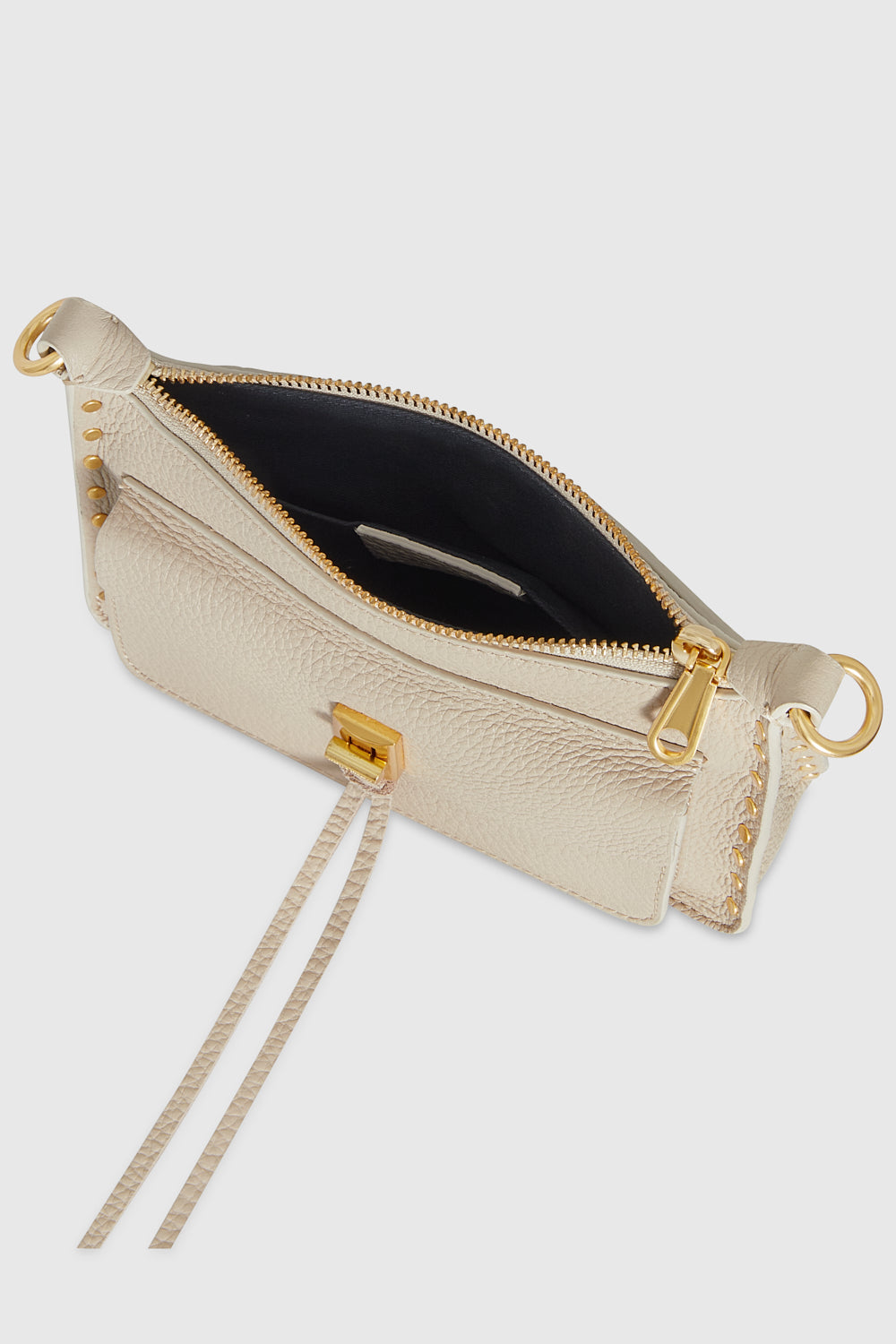 Rebecca Minkoff Darren Mini Top Zip Crossbody Stone