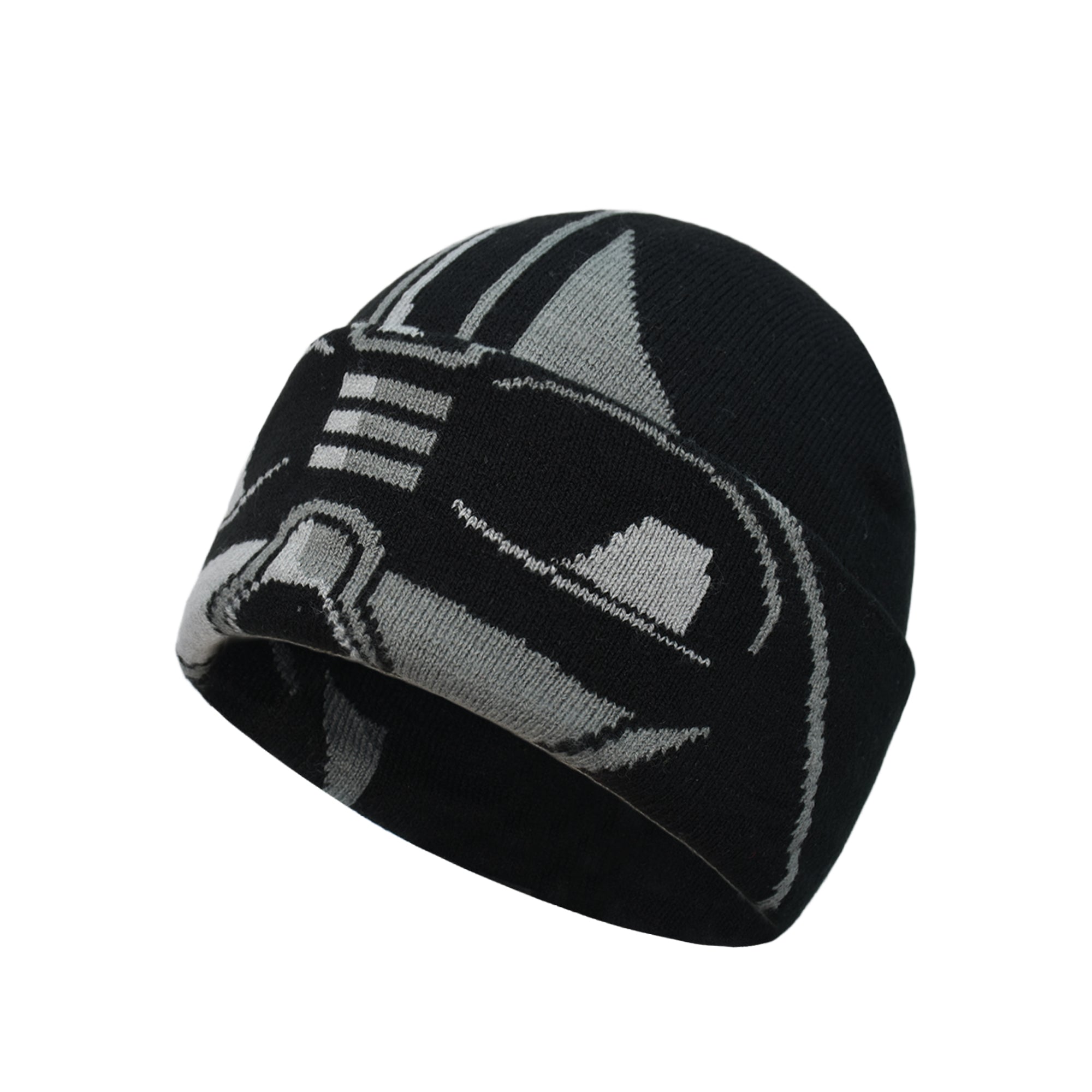 STAR WARS Darth Vader Roll Down Cuff Beanie Hat, Black, One Size