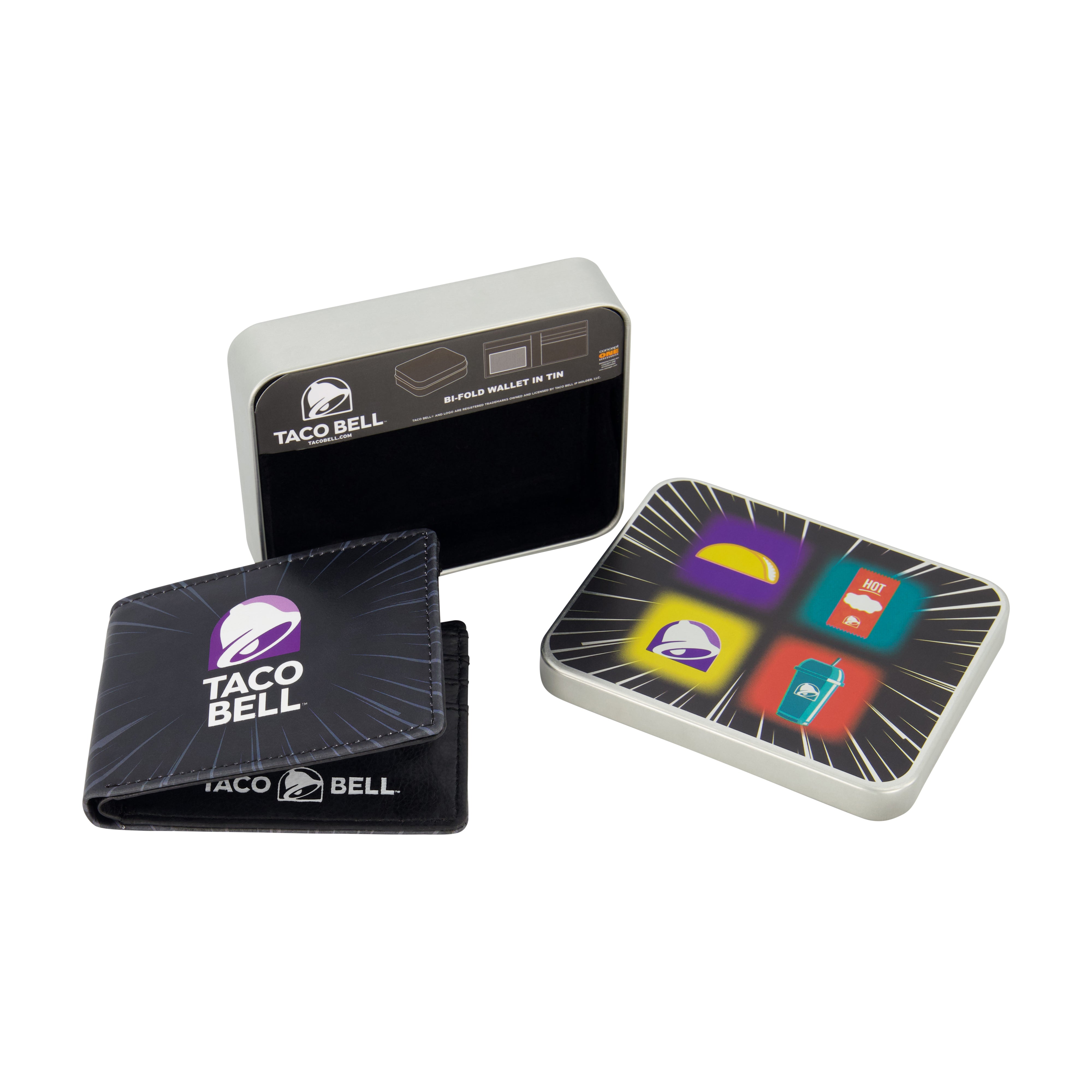 TACO BELL LOGO Bifold Wallet, Slim Wallet with Decorative Tin Unisex
