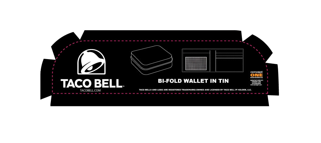 TACO BELL LOGO Bifold Wallet, Slim Wallet with Decorative Tin Unisex