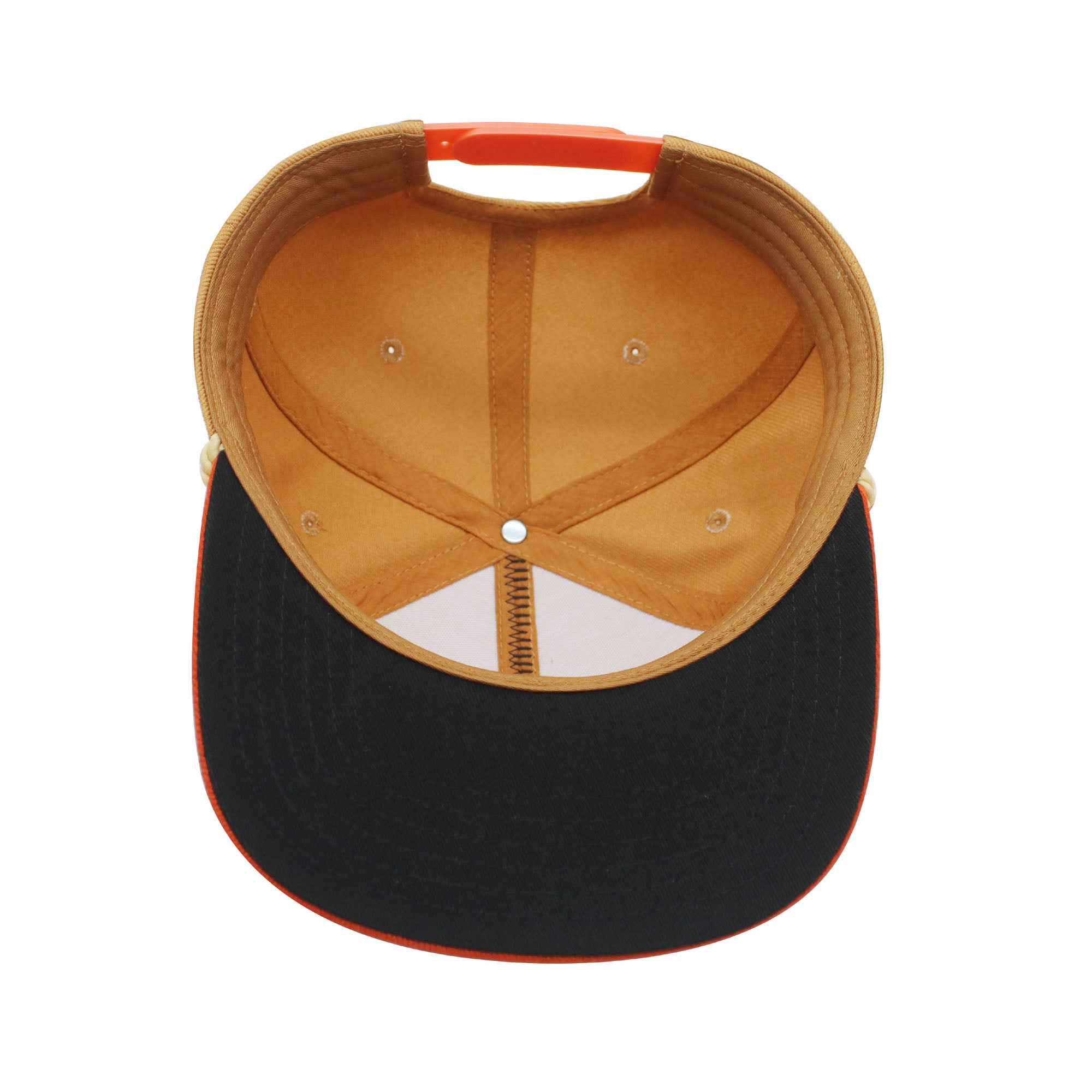 Trick 'R Treat Sam Face, Adjustable Snapback Hat with Flat Brim, Brown