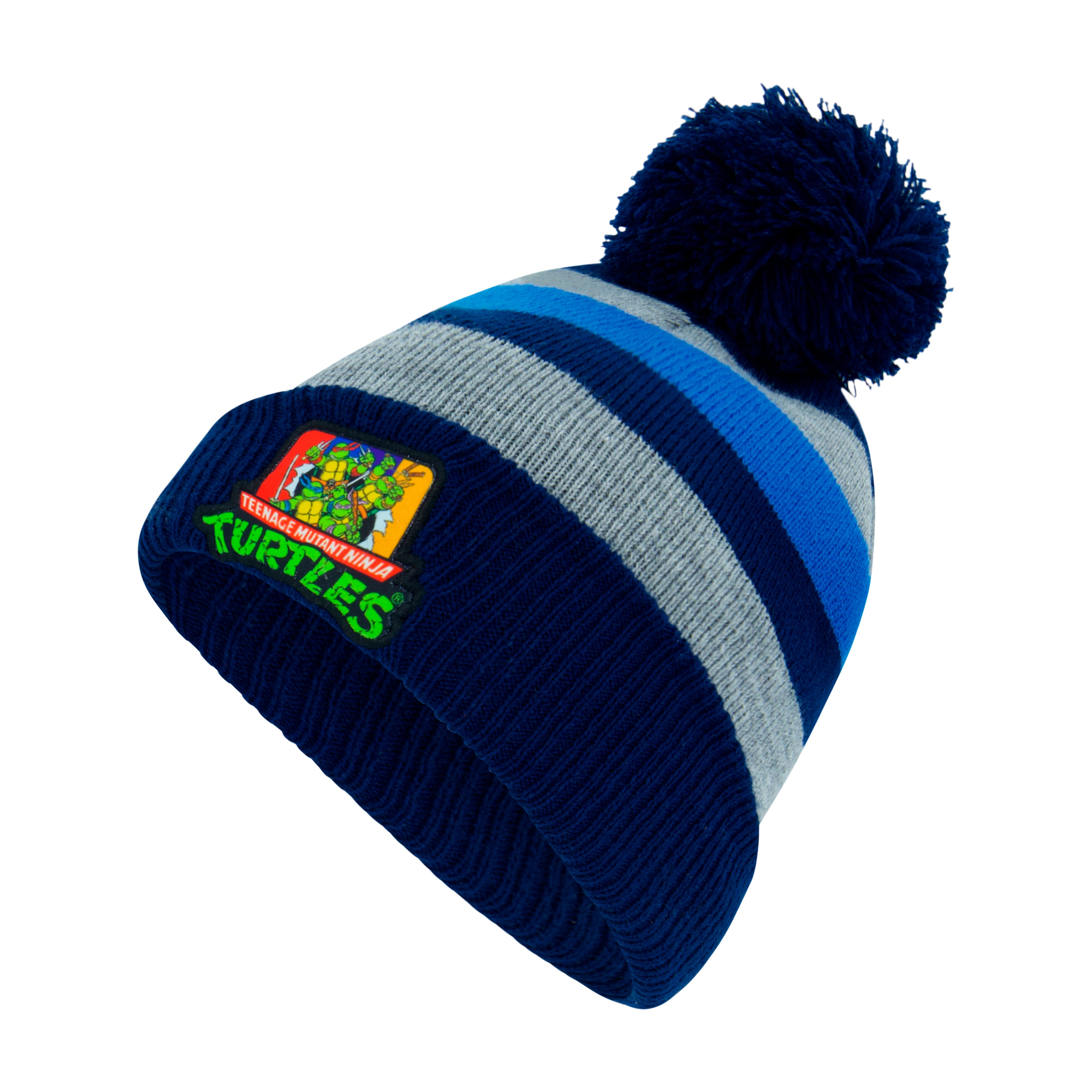 Concept One boys Teenage Mutant Ninja Turtles Beanie Hat and Gloves Set, Tmnt Kids Cuff Winter Knit Cap and Mittens