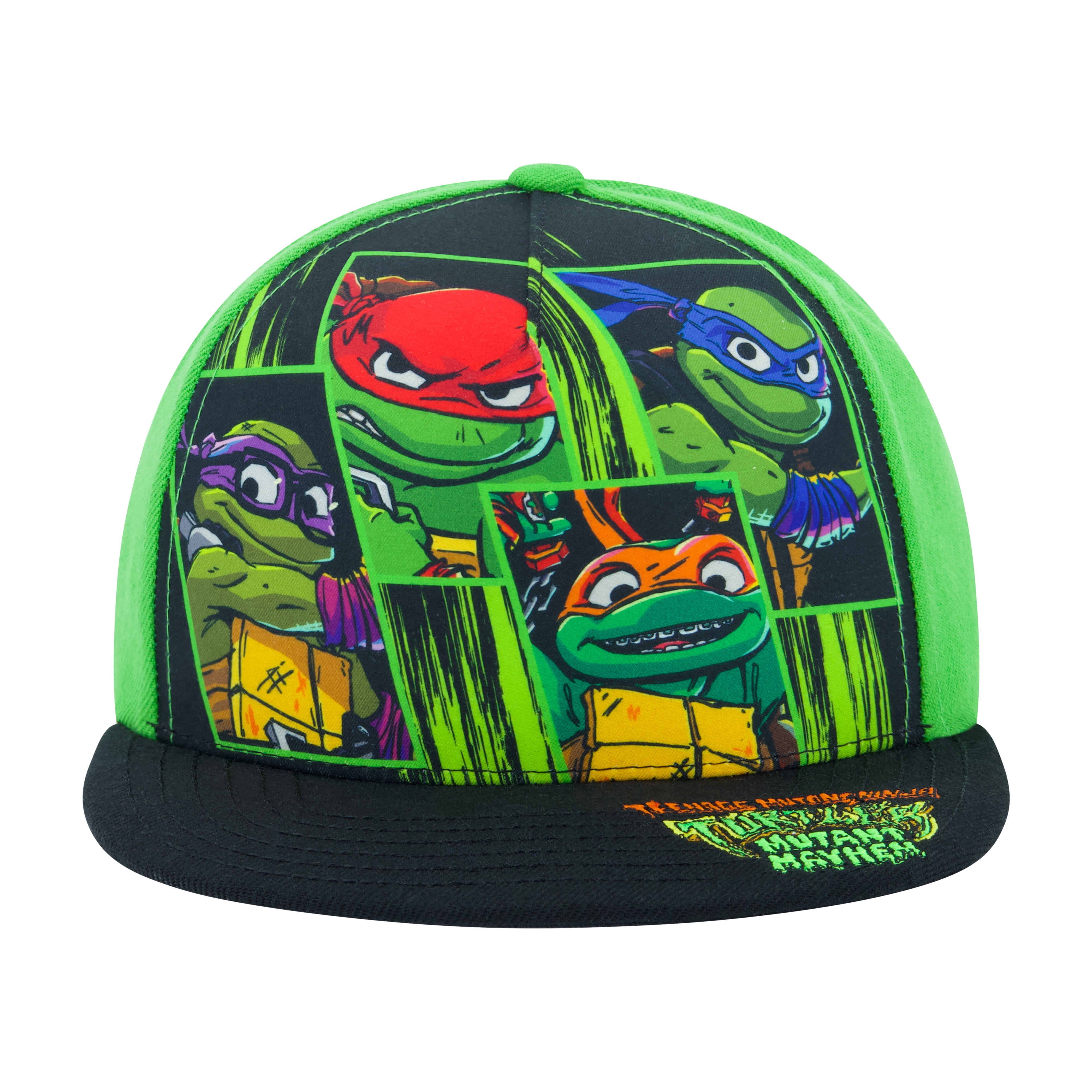Concept One Teenage Mutant Ninja Turtles Cap, TMNT Adult Skater Snapback Baseball Hat with Flat Brim
