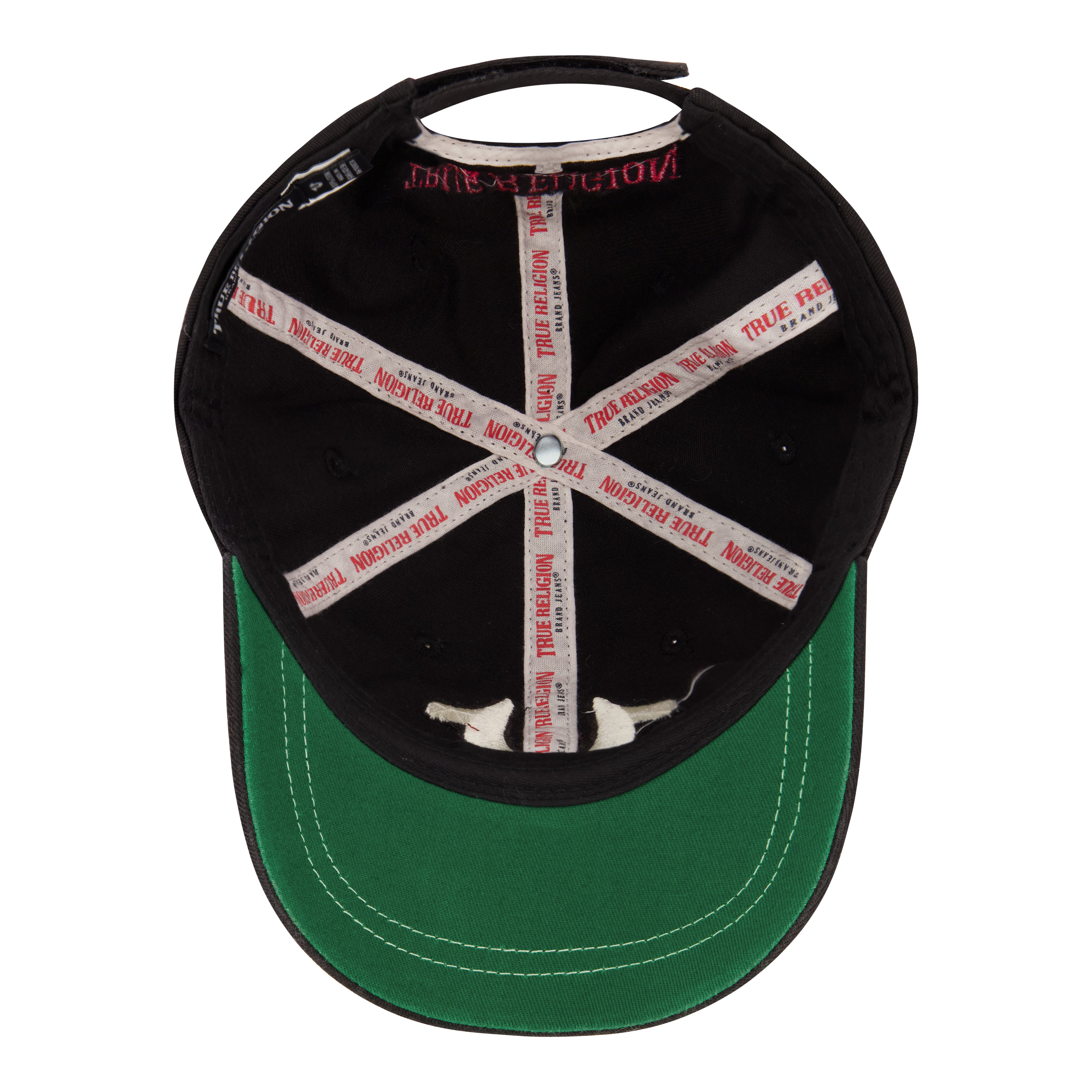 True Religion 3D Horseshoe Logo Dad Cap With Cotton Twill,Black