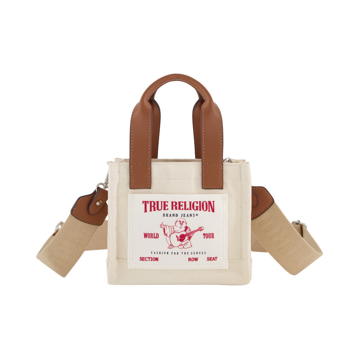 True Religion Mini Tote, Natural