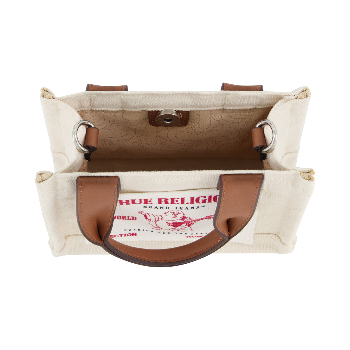True Religion Mini Tote, Natural