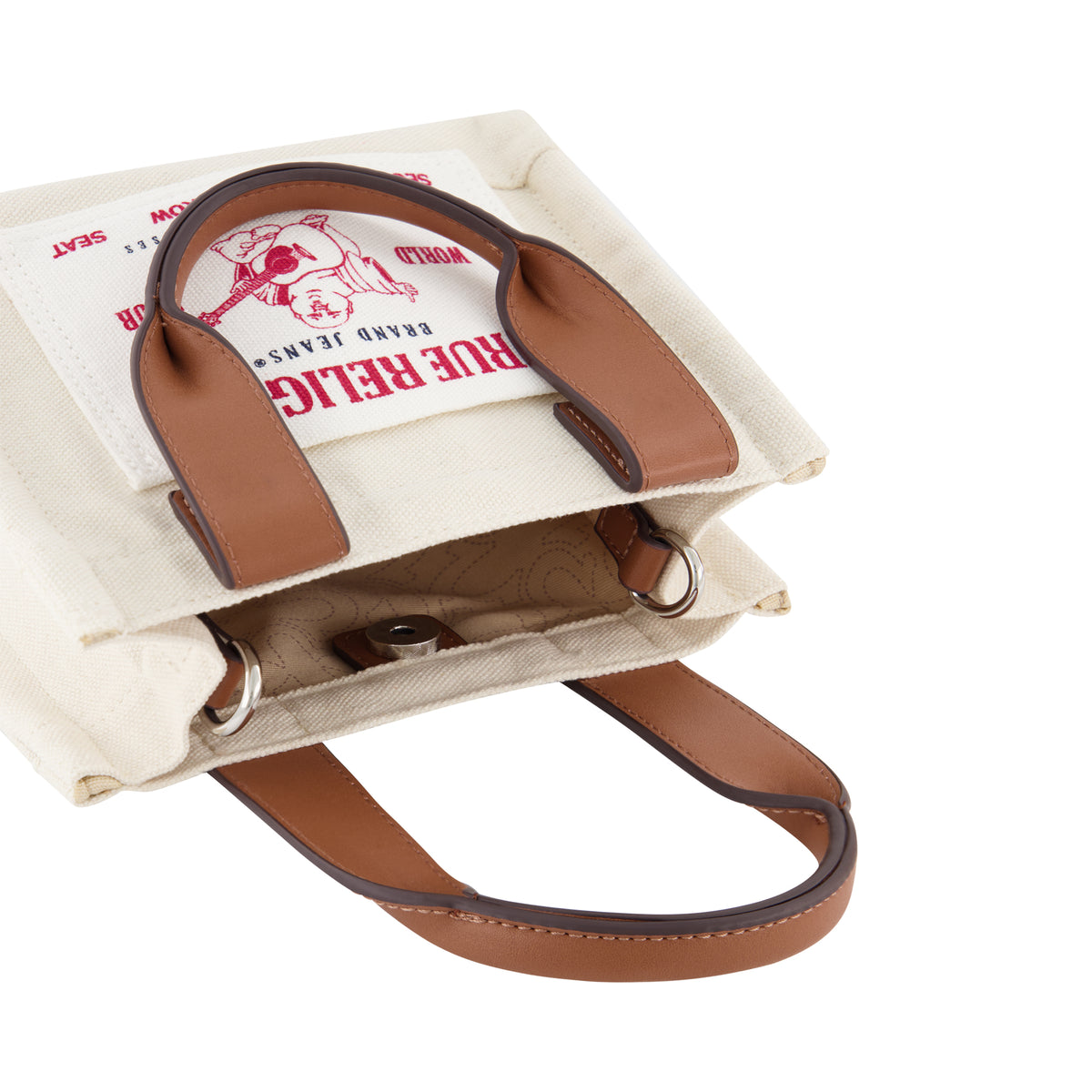 True Religion Mini Tote, Natural