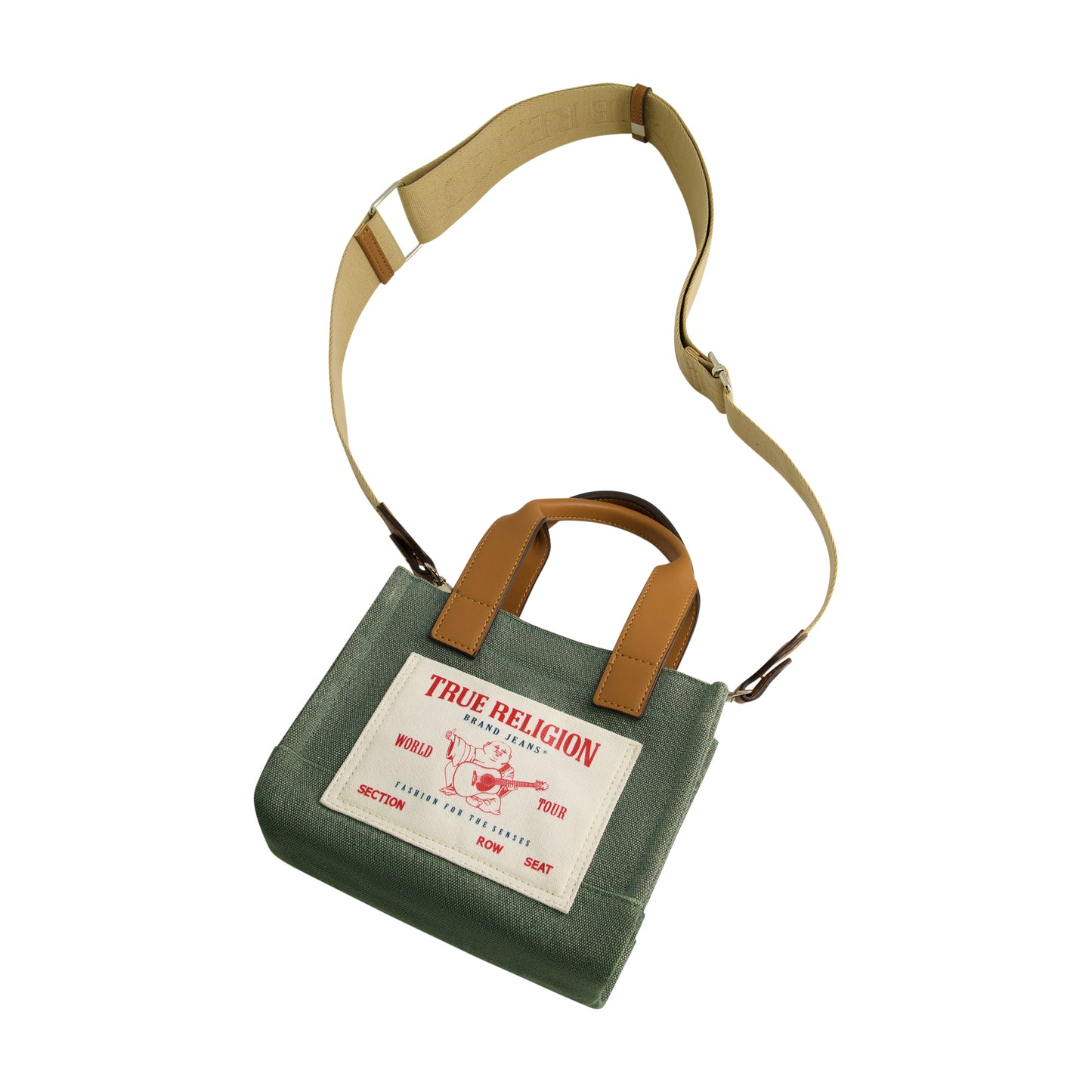 True Religion mini tote, sage