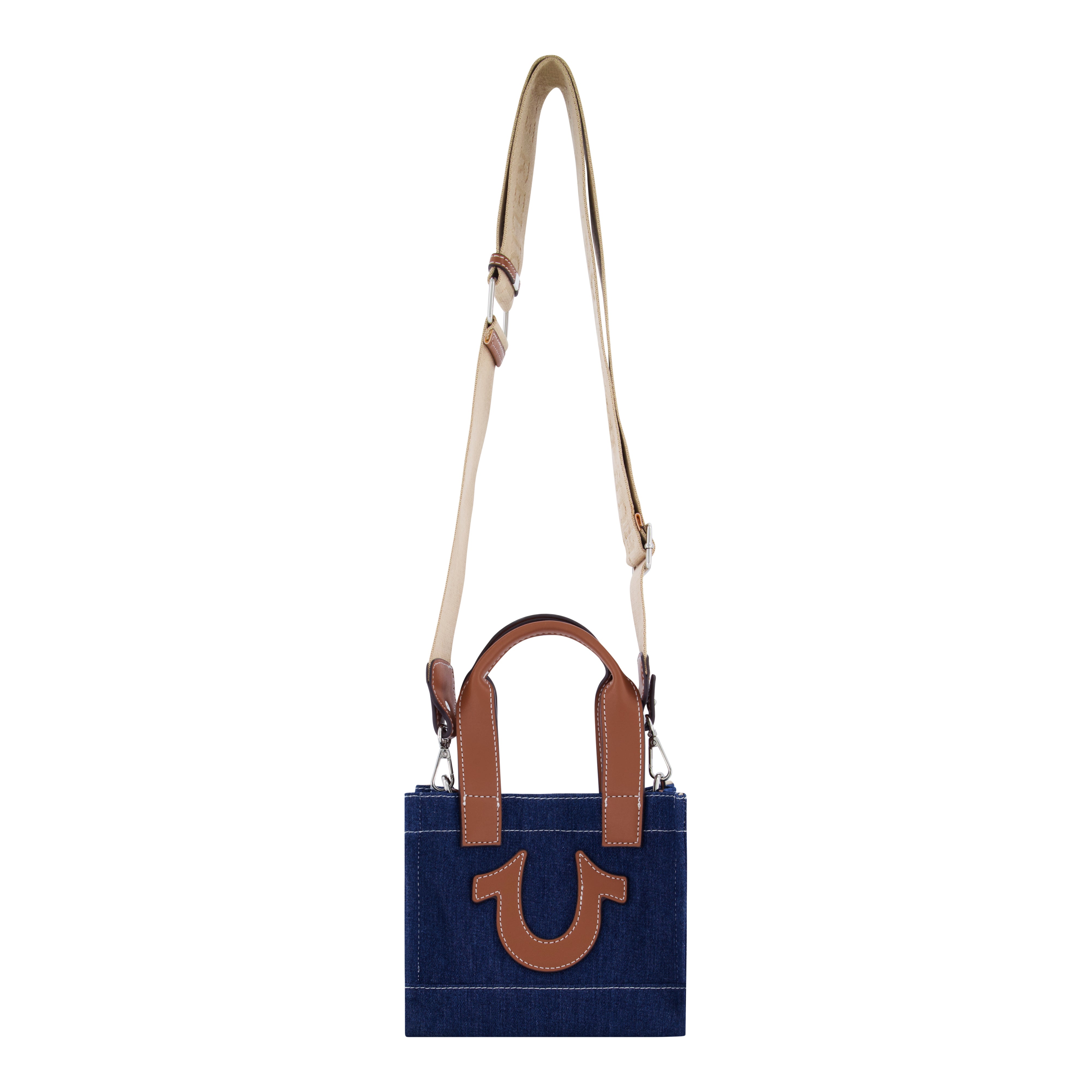 True Religion Mini Denim Tote, Dark Denim
