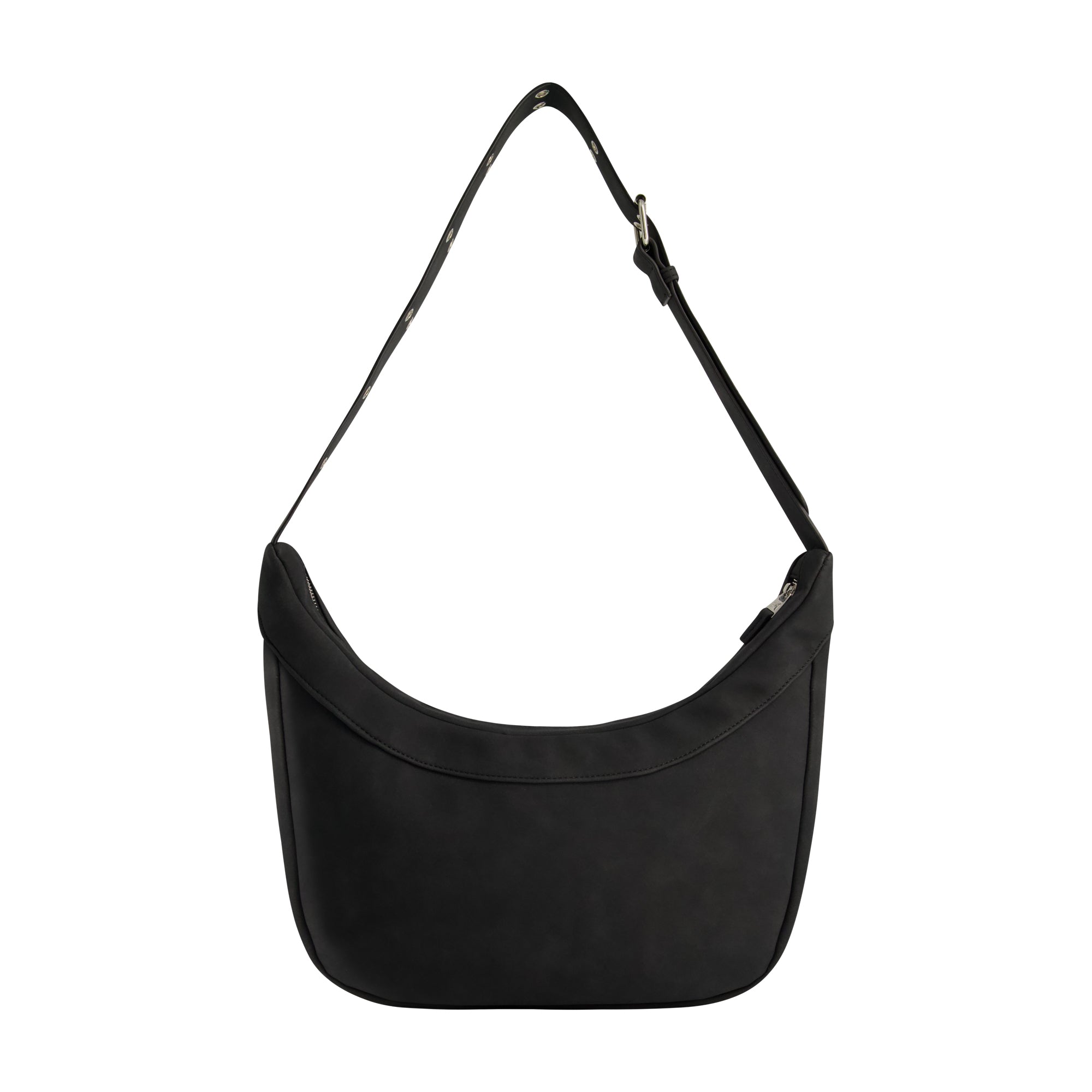 True Religion Suede Zip Top Hobo, Black