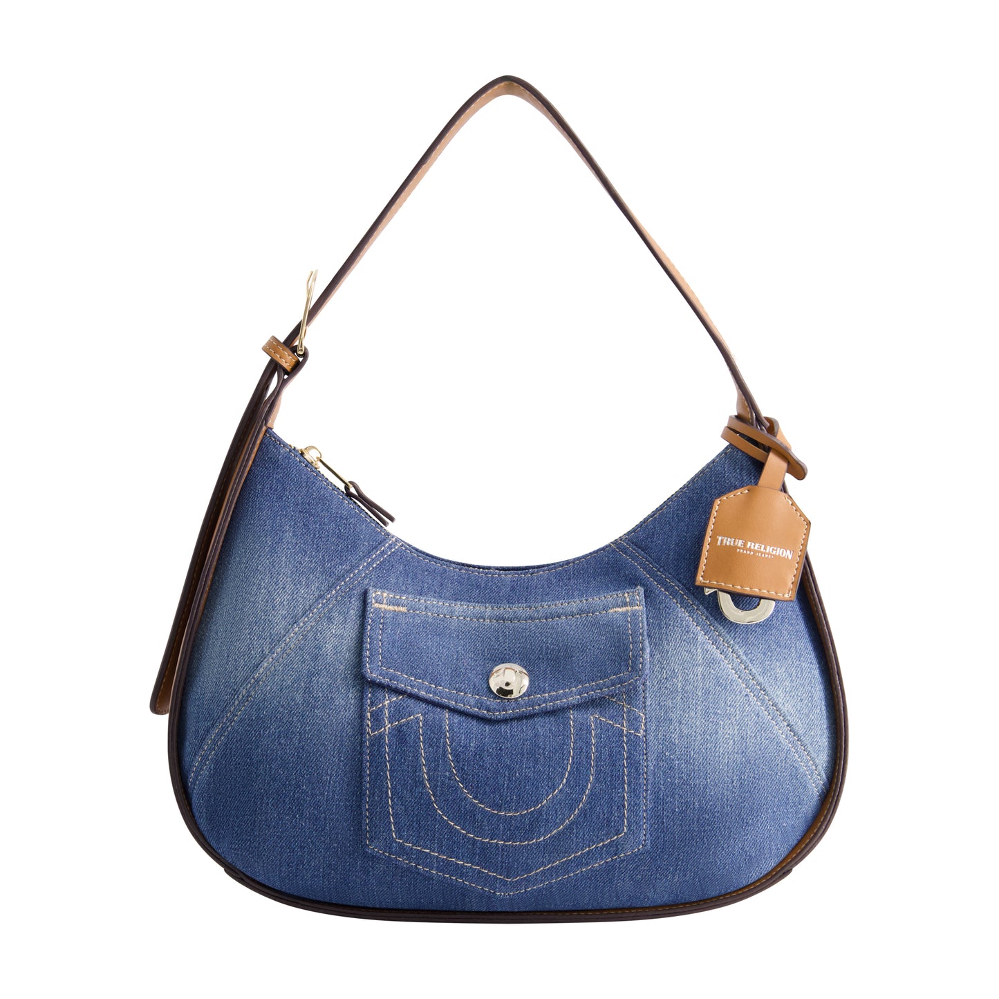 True Religion Horseshoe Pocket Medium Hobo, Denim
