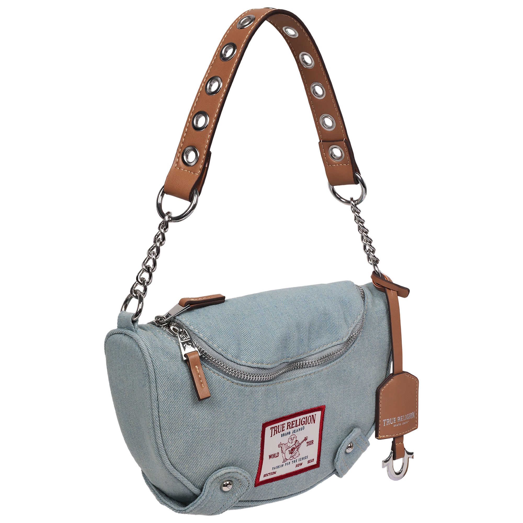 True Religion Chain Handle Denim Hobo