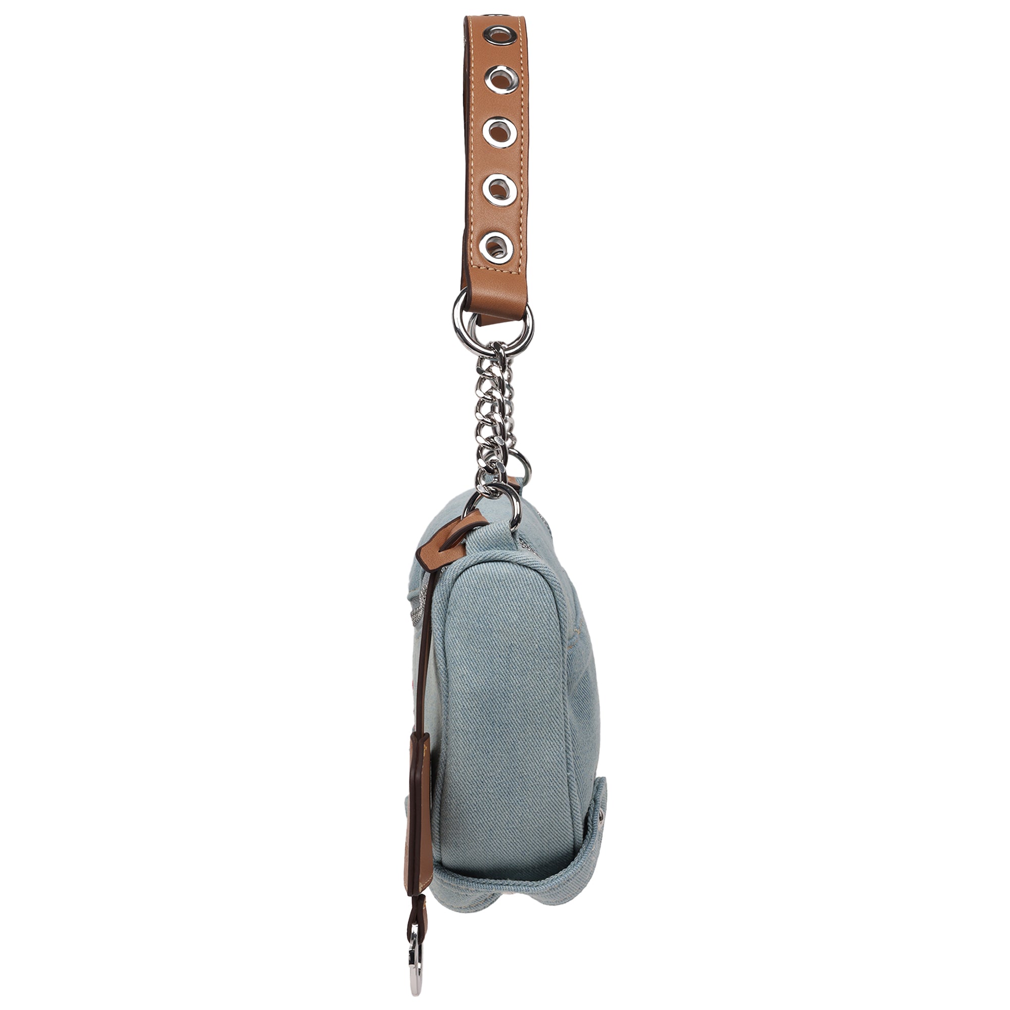 True Religion Chain Handle Denim Hobo