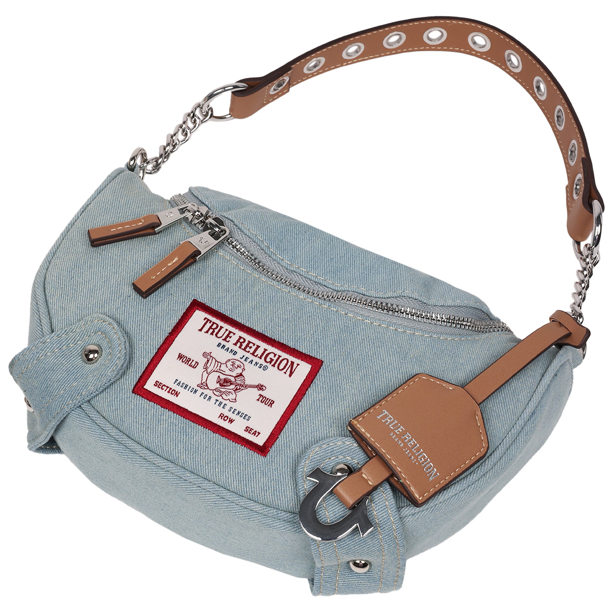 True Religion Chain Handle Denim Hobo