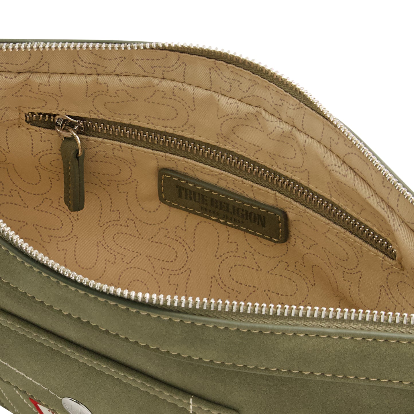 True Religion Sued Hobo, Olive