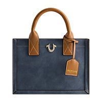 True Religion Modern Edge Suede Tote, Blue
