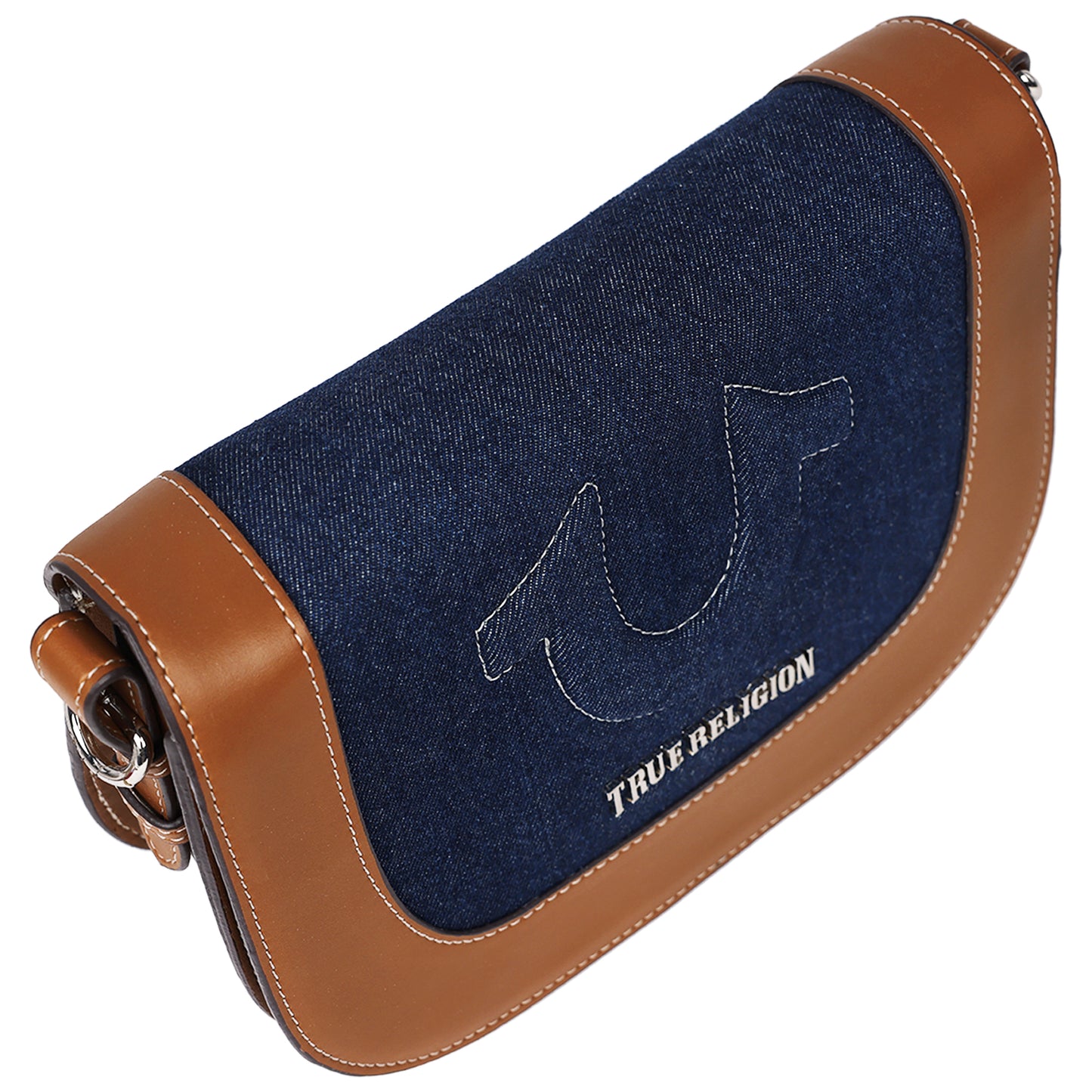 True Religion Denim Raised Horseshoe Crossbody Flap
