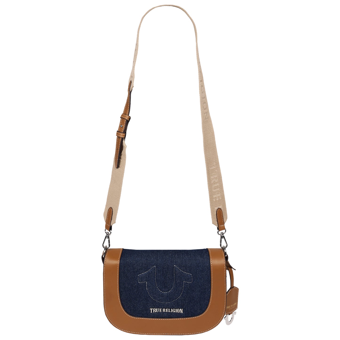 True Religion Denim Raised Horseshoe Crossbody Flap