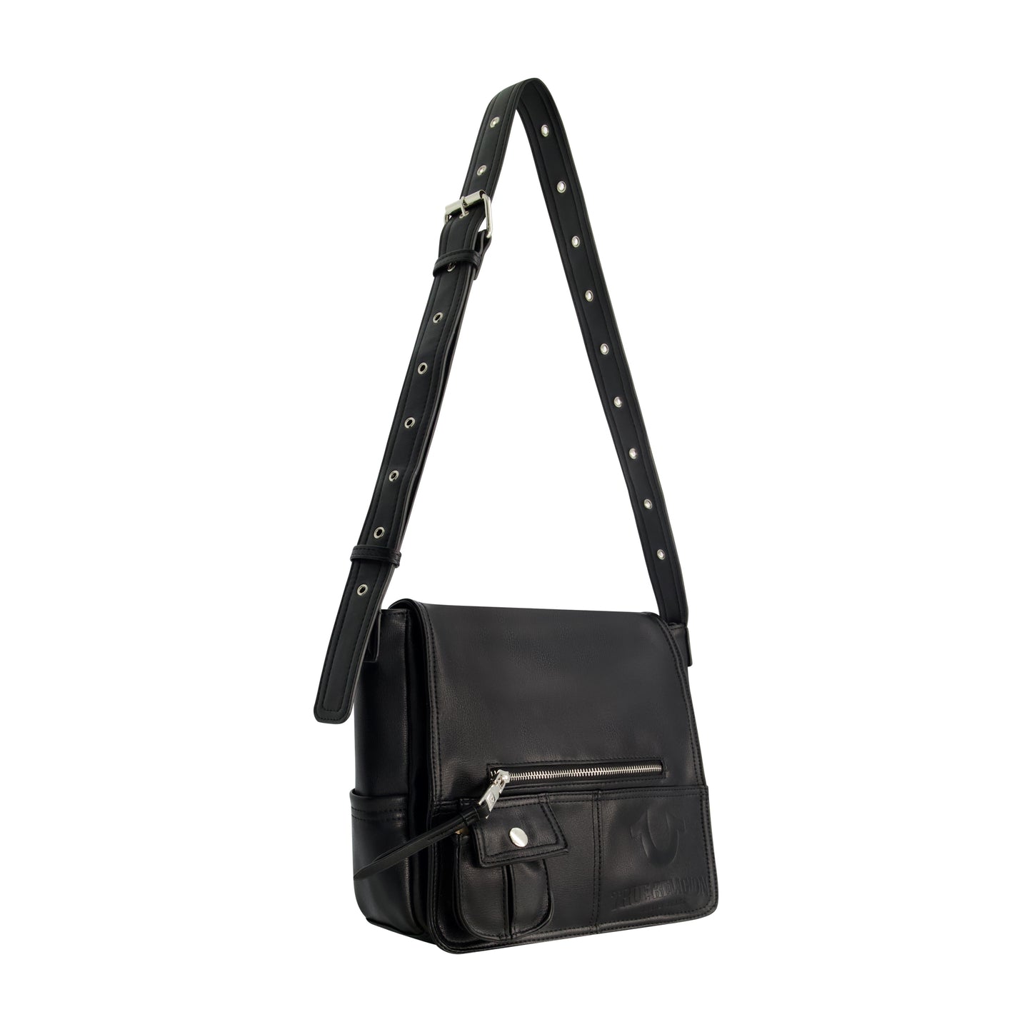 True Religion Classic Messenger Bag, BLACK