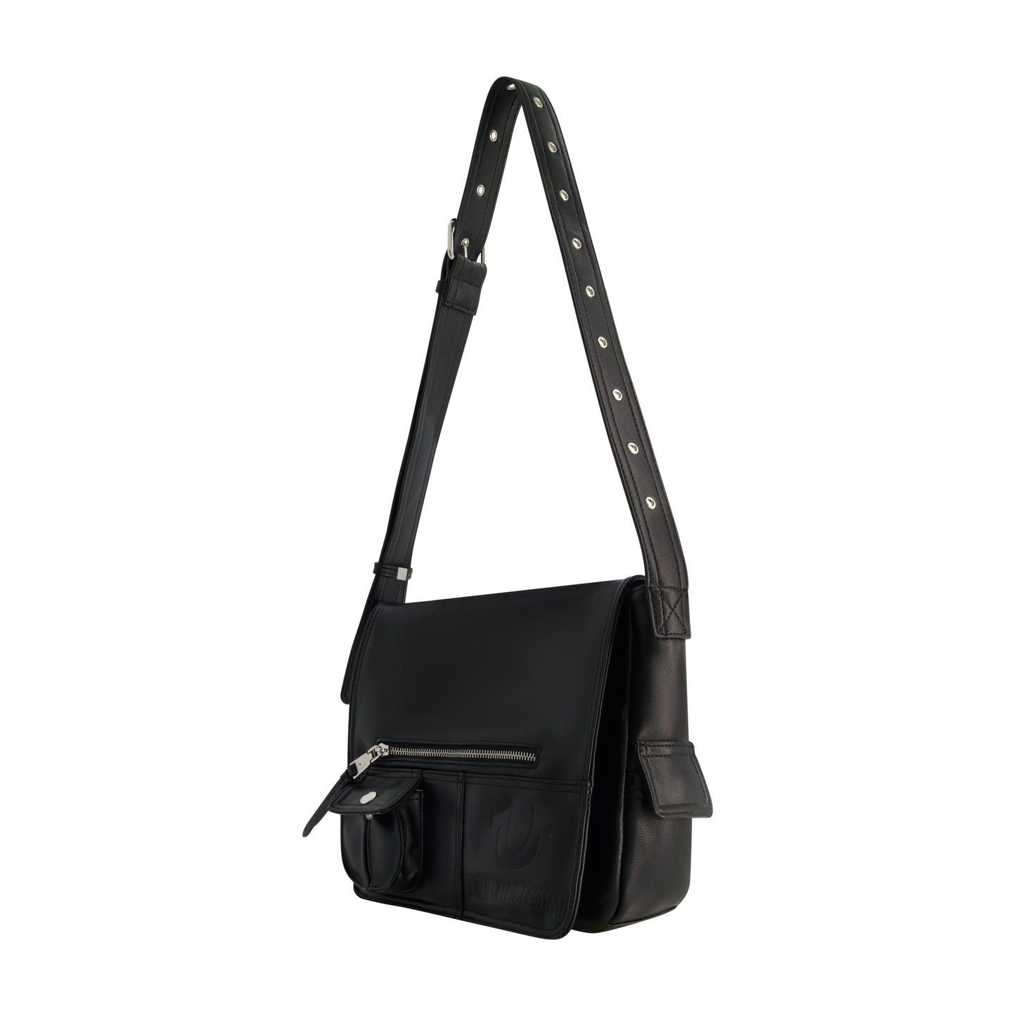 True Religion Classic Messenger Bag, BLACK