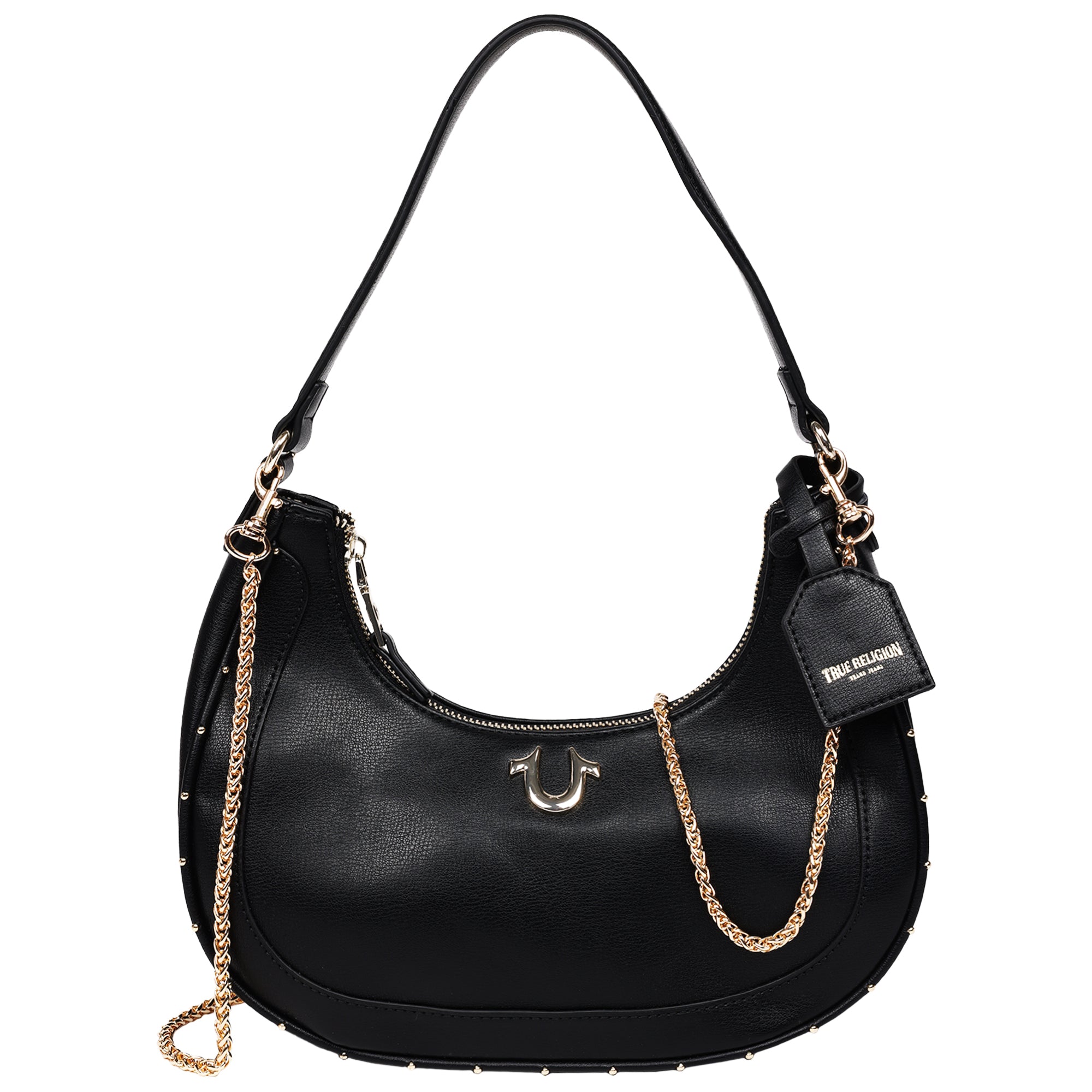 True Religion Zip Top Crescent Hobo Bag