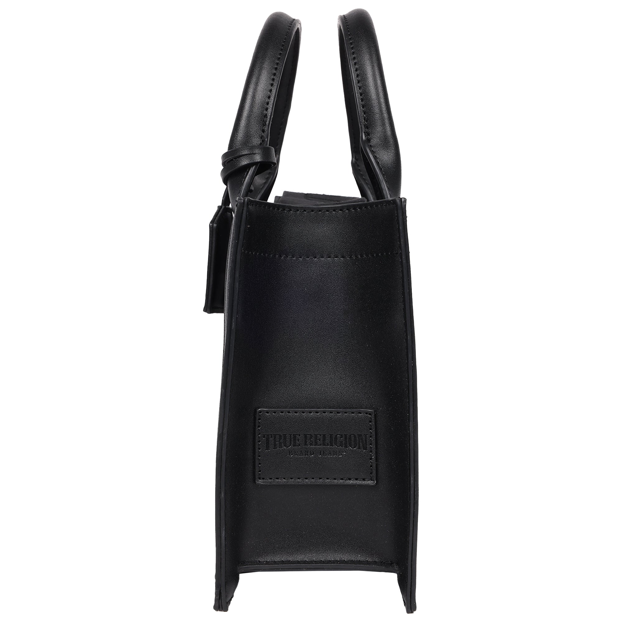 True Religion Debossed Logo Modern Tote with Removable Shoulder Strap