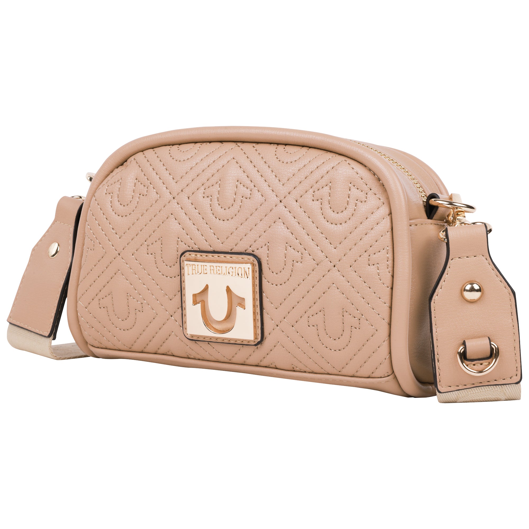 True Religion Metal Plaque Quilted Crossbody