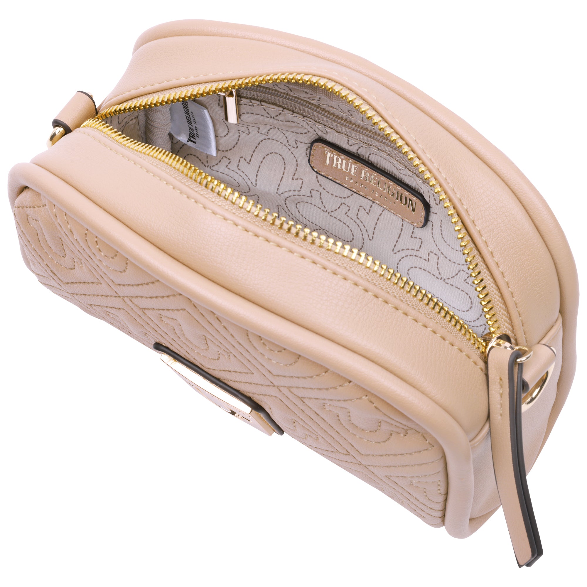 True Religion Metal Plaque Quilted Crossbody