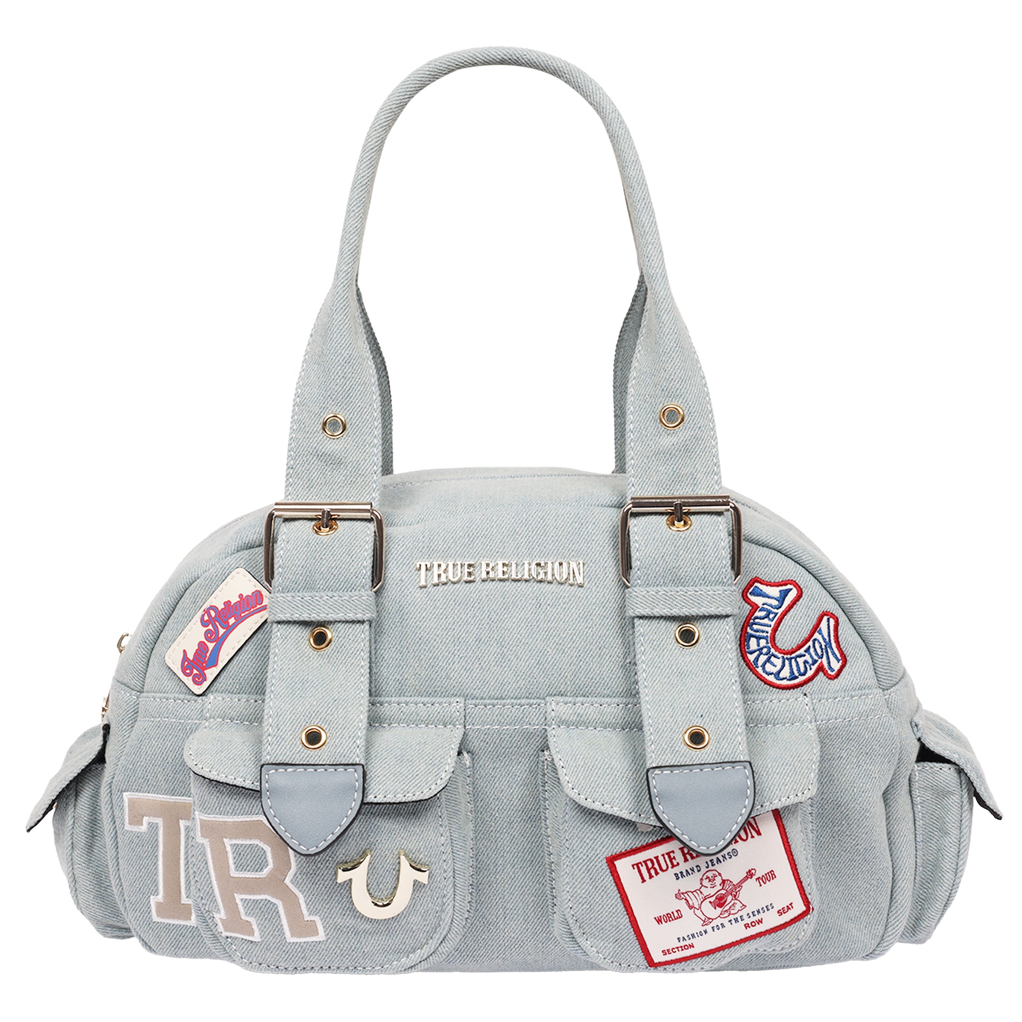 True Religion Multi-Patch Satchel