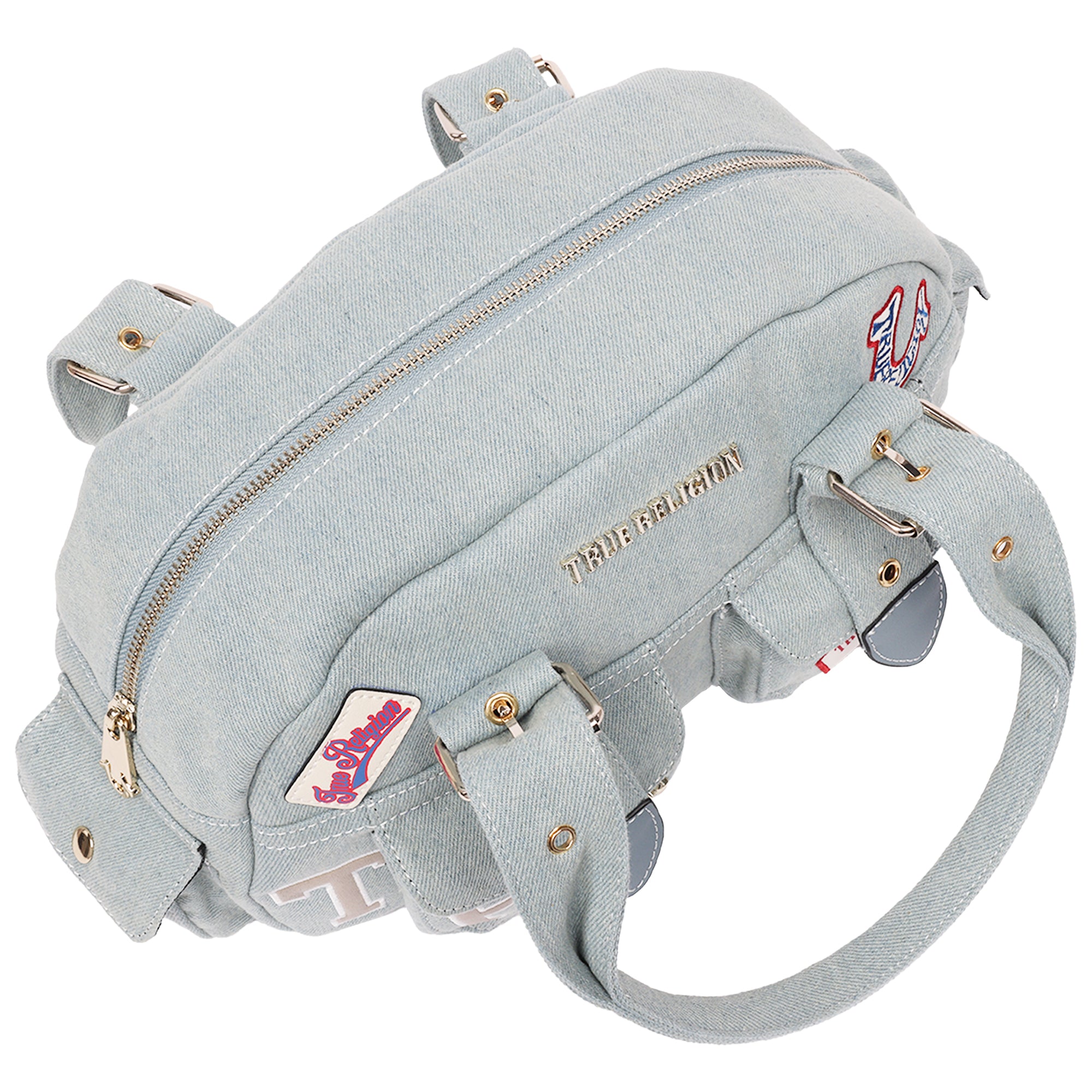 True Religion Multi-Patch Satchel